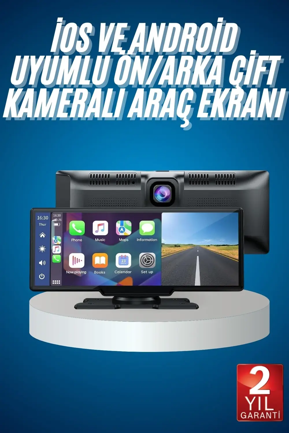 4K Ultra Araç İçi Ön ve Arka Kameralı Ekran HD 2 Kameralı Torpido