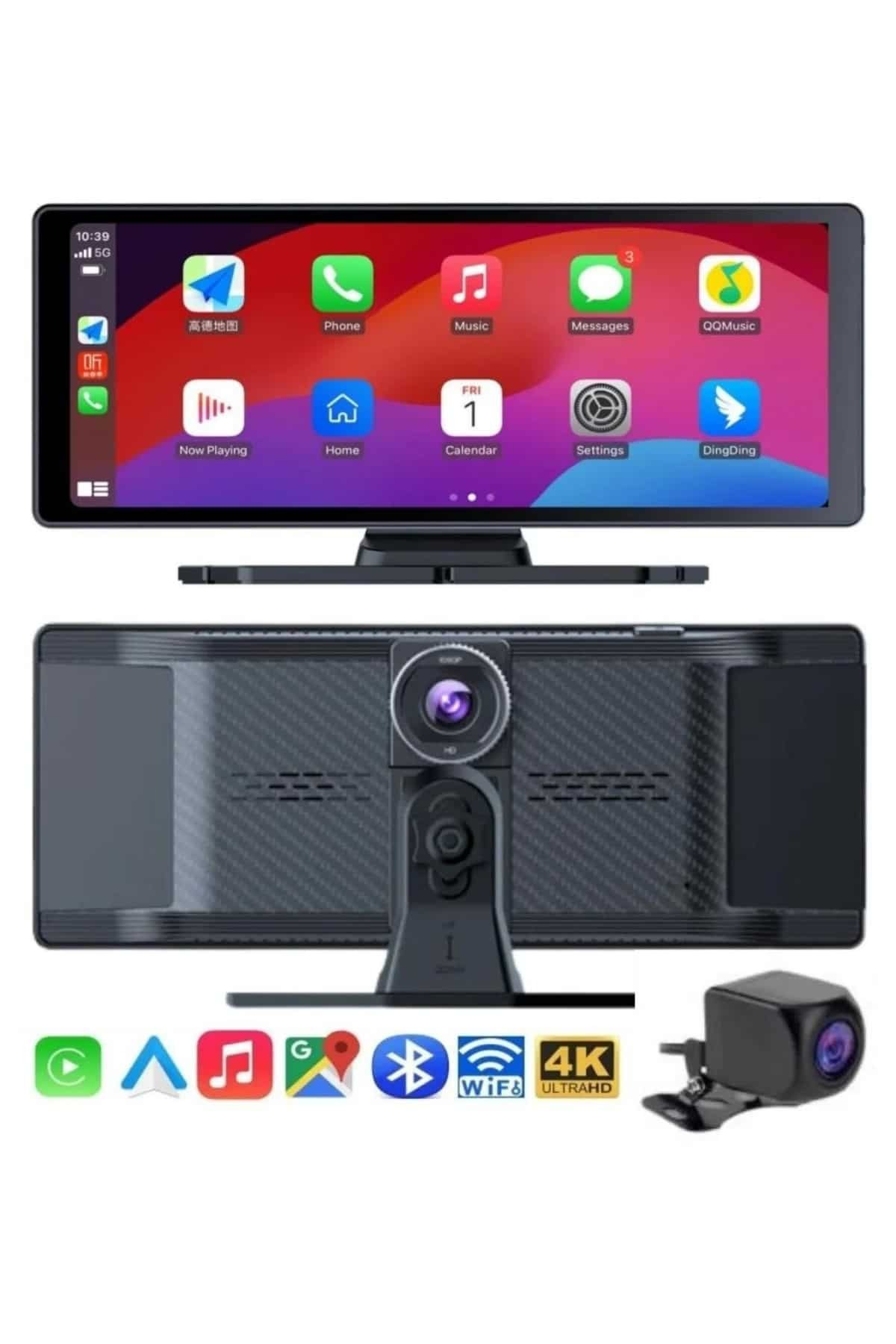 4K Ultra Araç İçi Ön ve Arka Kameralı Ekran HD 2 Kameralı Torpido