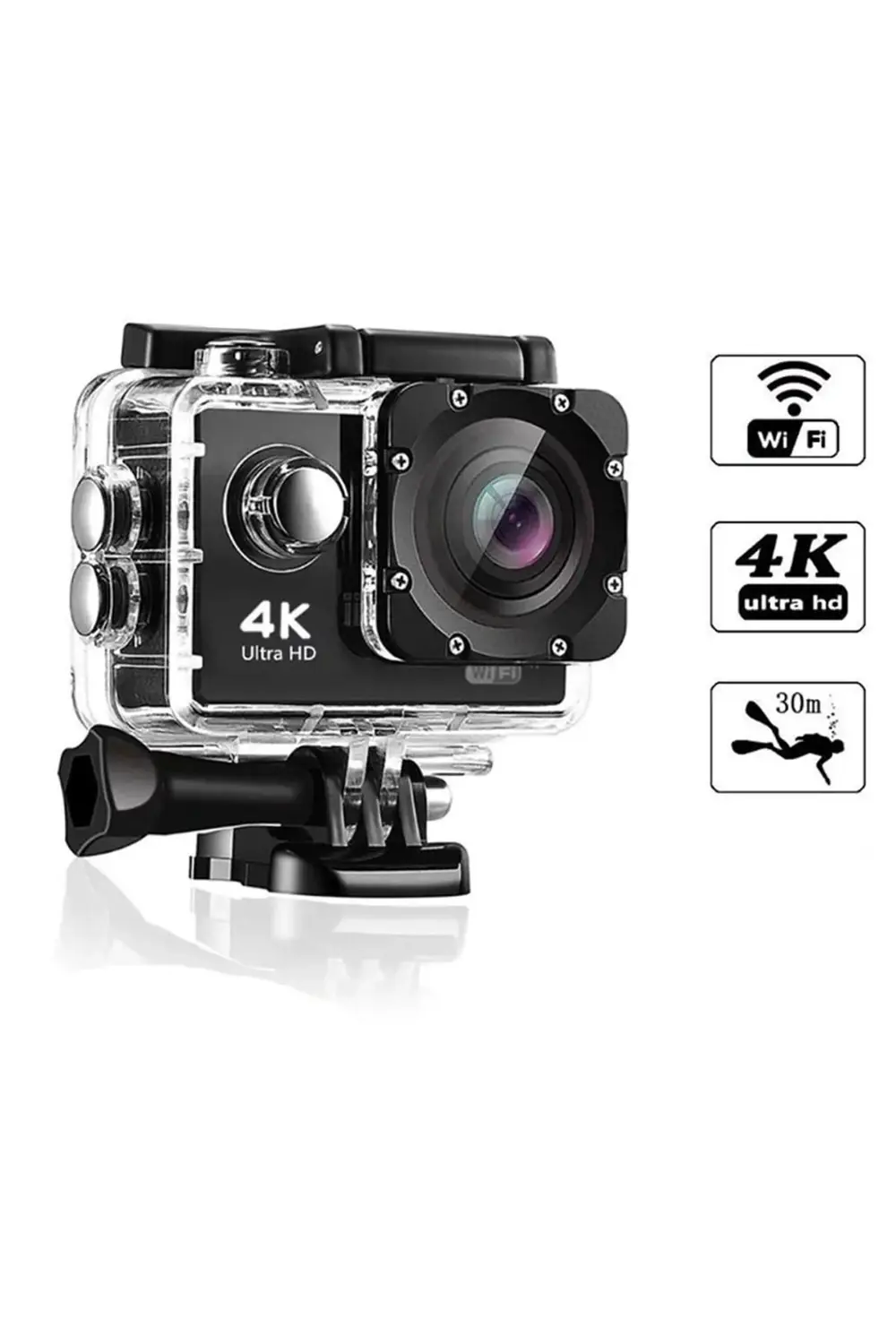 4K Ultra Hd 12Mp Wifi Waterproof 30m Su Geçirmez Aksiyon Kamera 4K Ultra Hd 12Mp Wifi Waterproof 30m Su Geçirmez Aksiyon Kamera