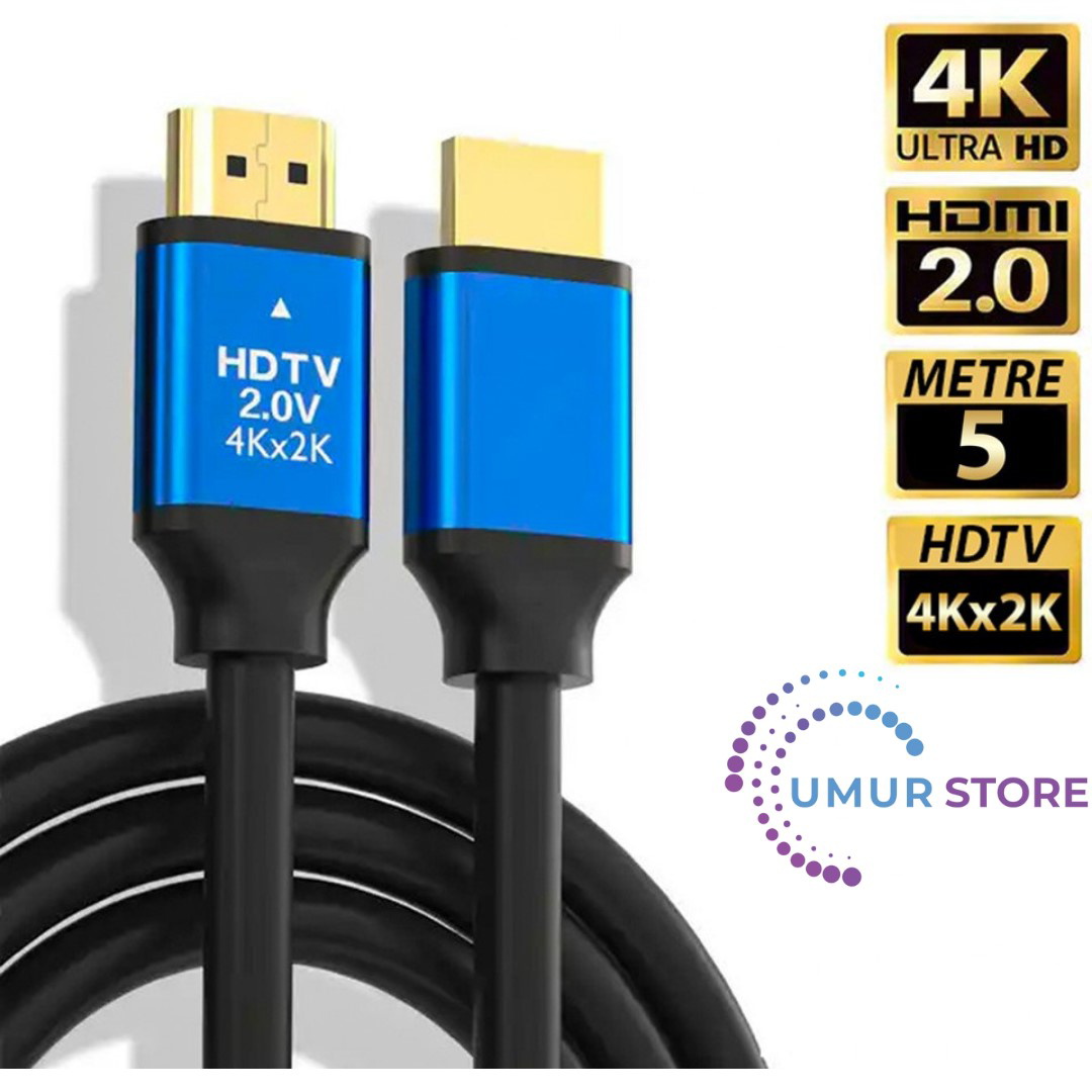 4K Ultra Hd 2.0V Alüminyum Başlık Altın Uçlu Hdmi Kablo