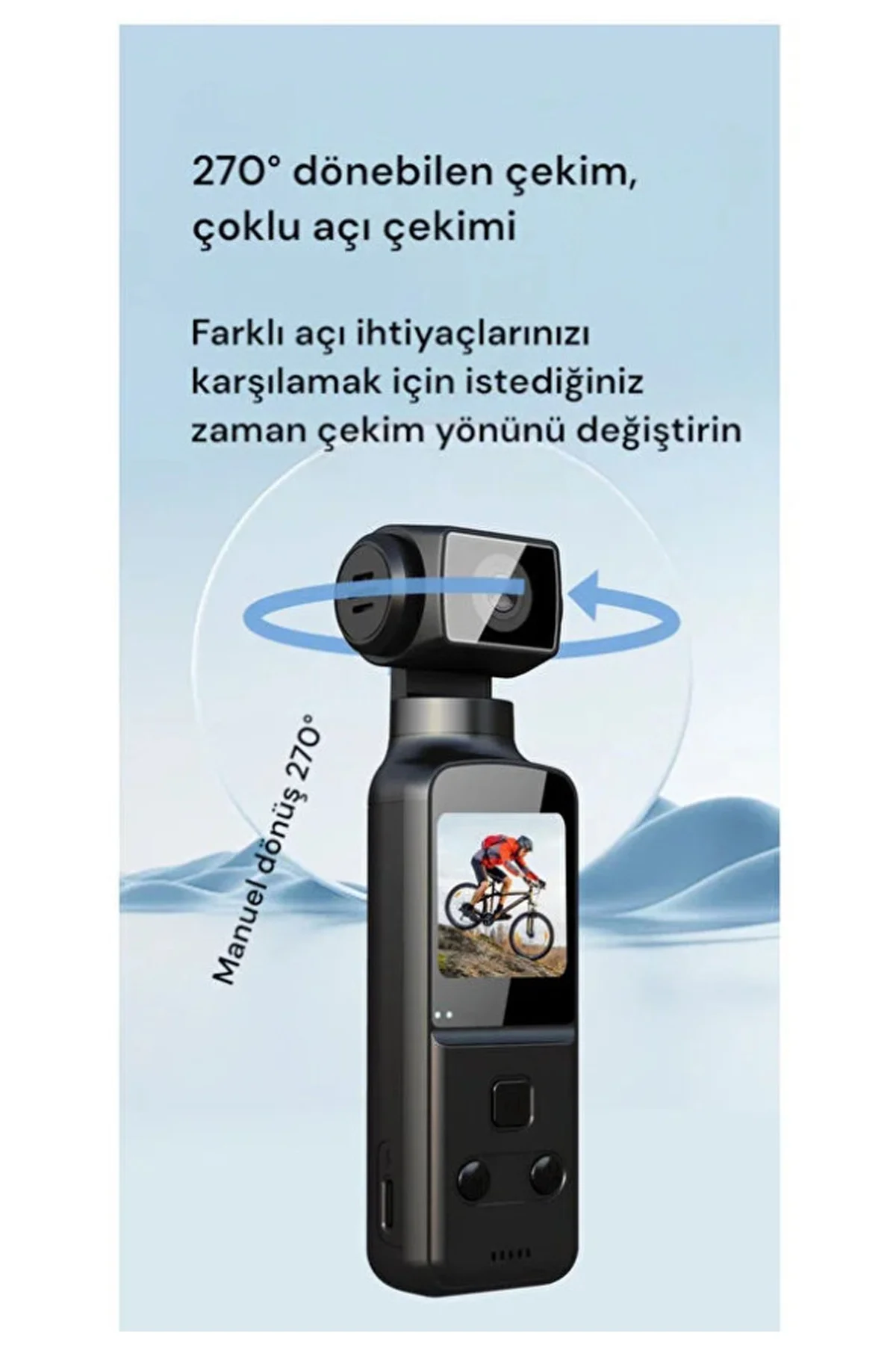 4k Ultra Hd 270° Döndürülebilir Su Geçirmez Wifi Vlog Spor Ve Aksiyon Kamerası 4k Ultra Hd 270° Döndürülebilir Su Geçirmez Wifi Vlog Spor Ve Aksiyon Kamerası
