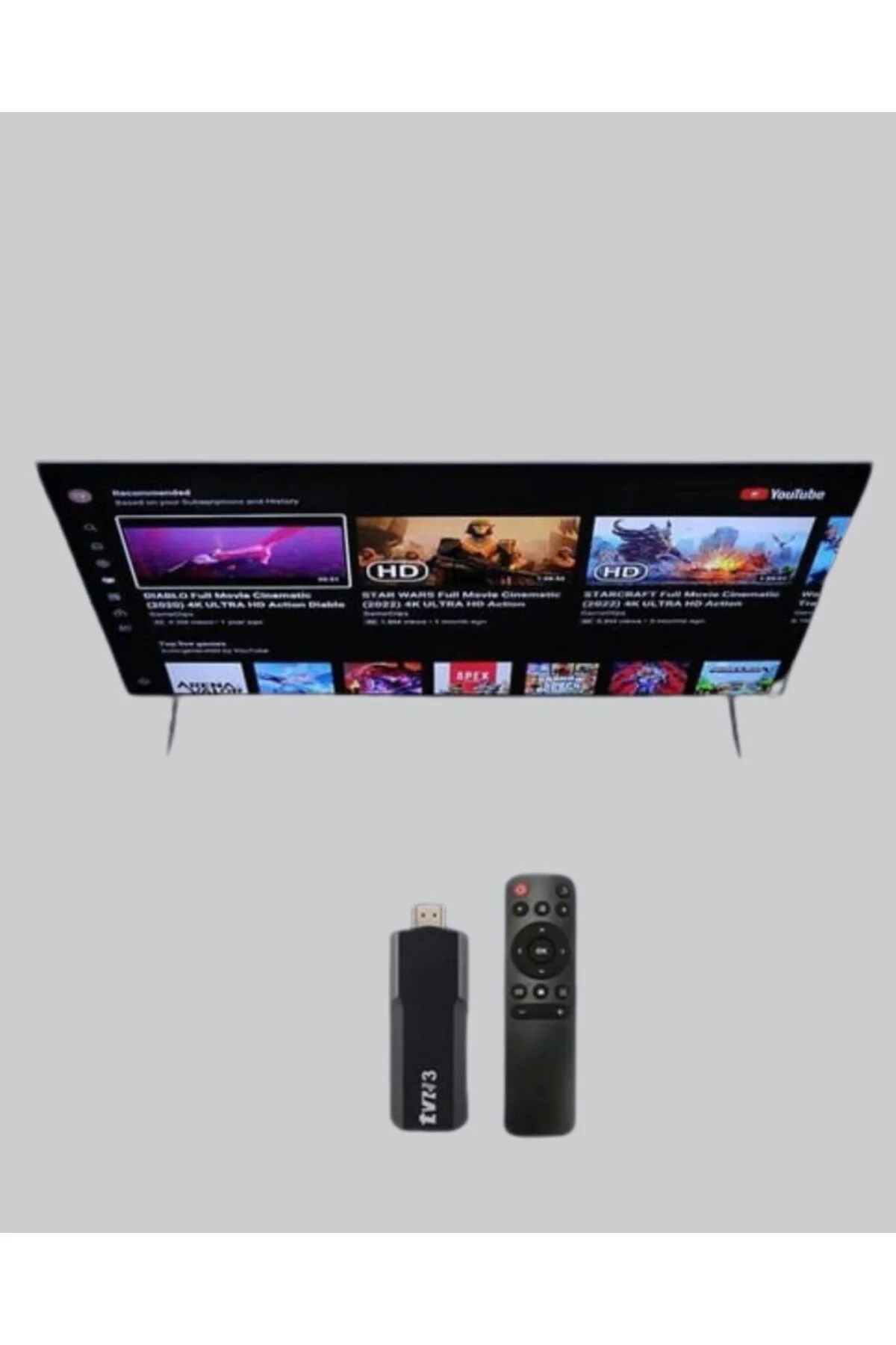 4K Ultra HD Android TV Stick – Tak Çalıştır Akıllı TV Cihazı