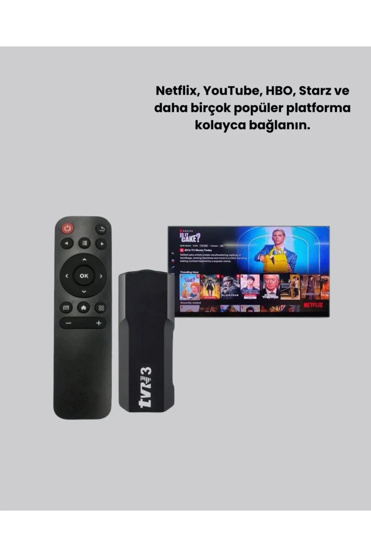 4K Ultra HD Android TV Stick – Tak Çalıştır Akıllı TV Cihazı
