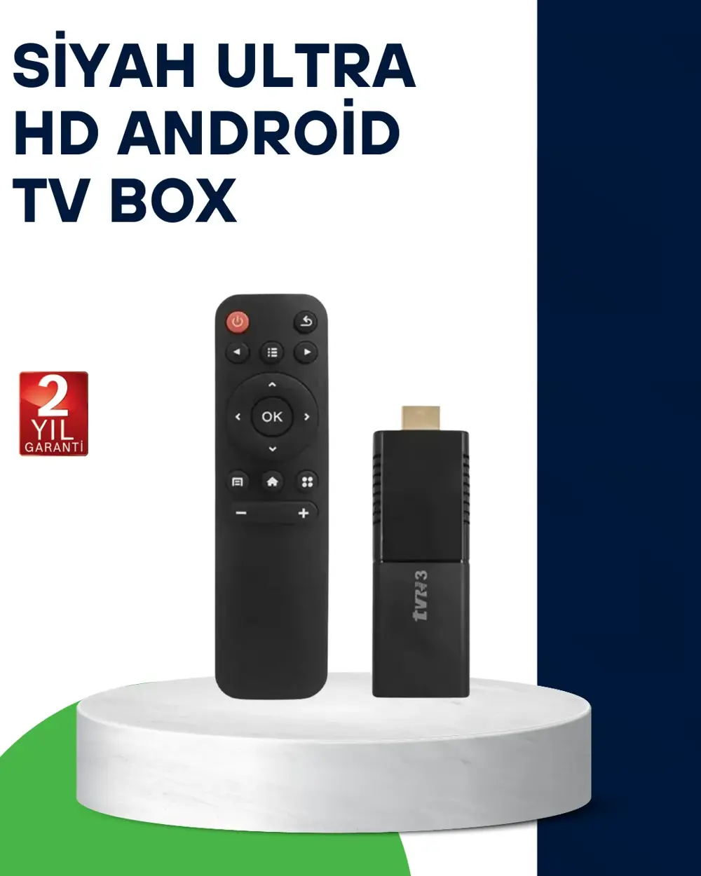 4K Ultra HD Android TV Stick – Tak Çalıştır Akıllı TV Cihazı