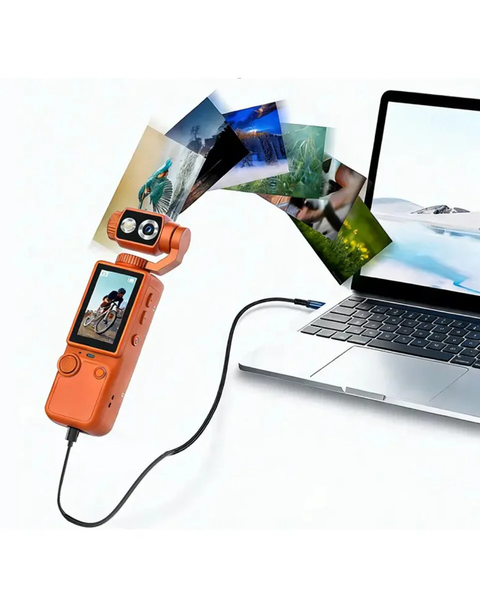 4K Ultra HD Gimbal Kamera Sabitleyici ve 180 Derece Hareketli Len