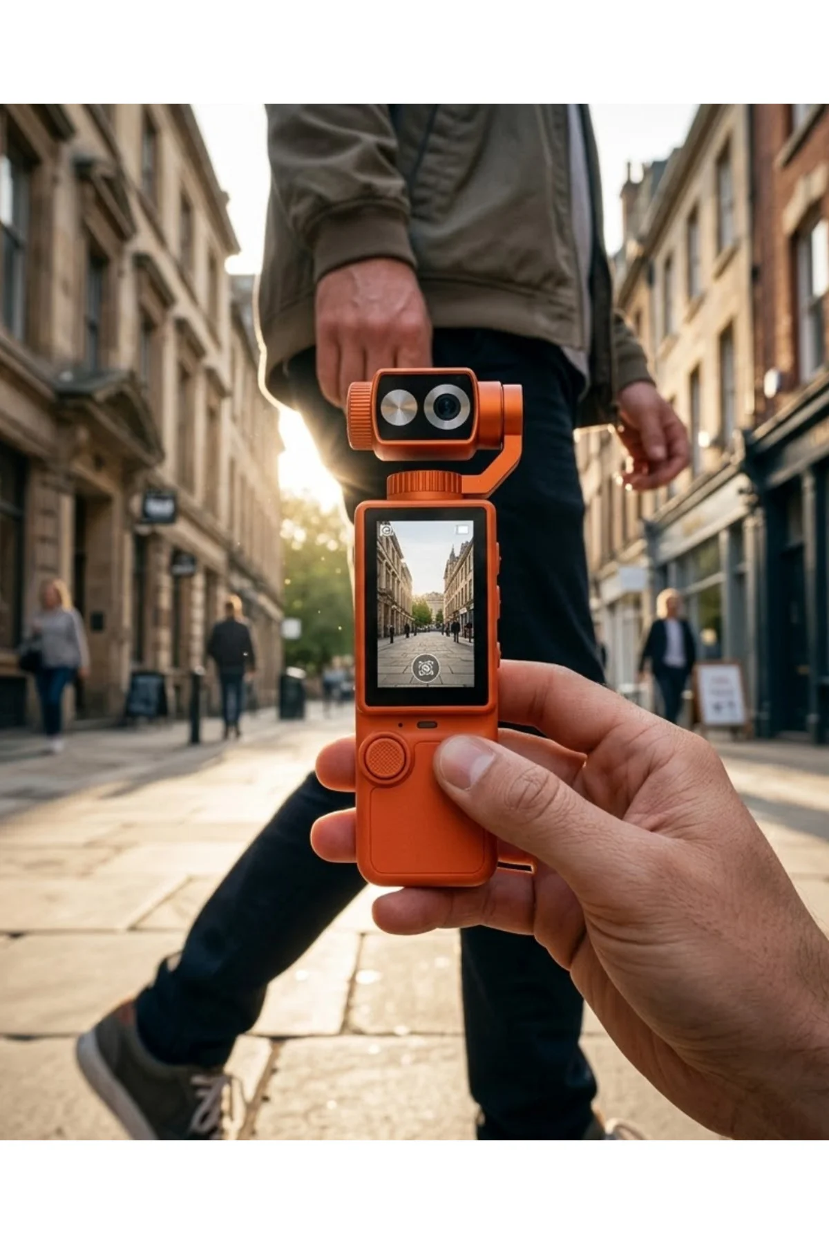 4K Ultra HD Gimbal Vlog Kamera 180 Derece Döner Lens ve Sabitleyi