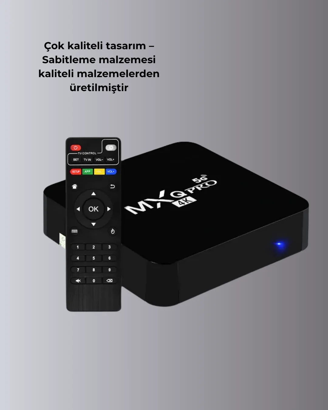 4K Ultra HD TV Box – 2GB RAM, 16GB Hafıza, Android Akıllı Medya Oynatıcı