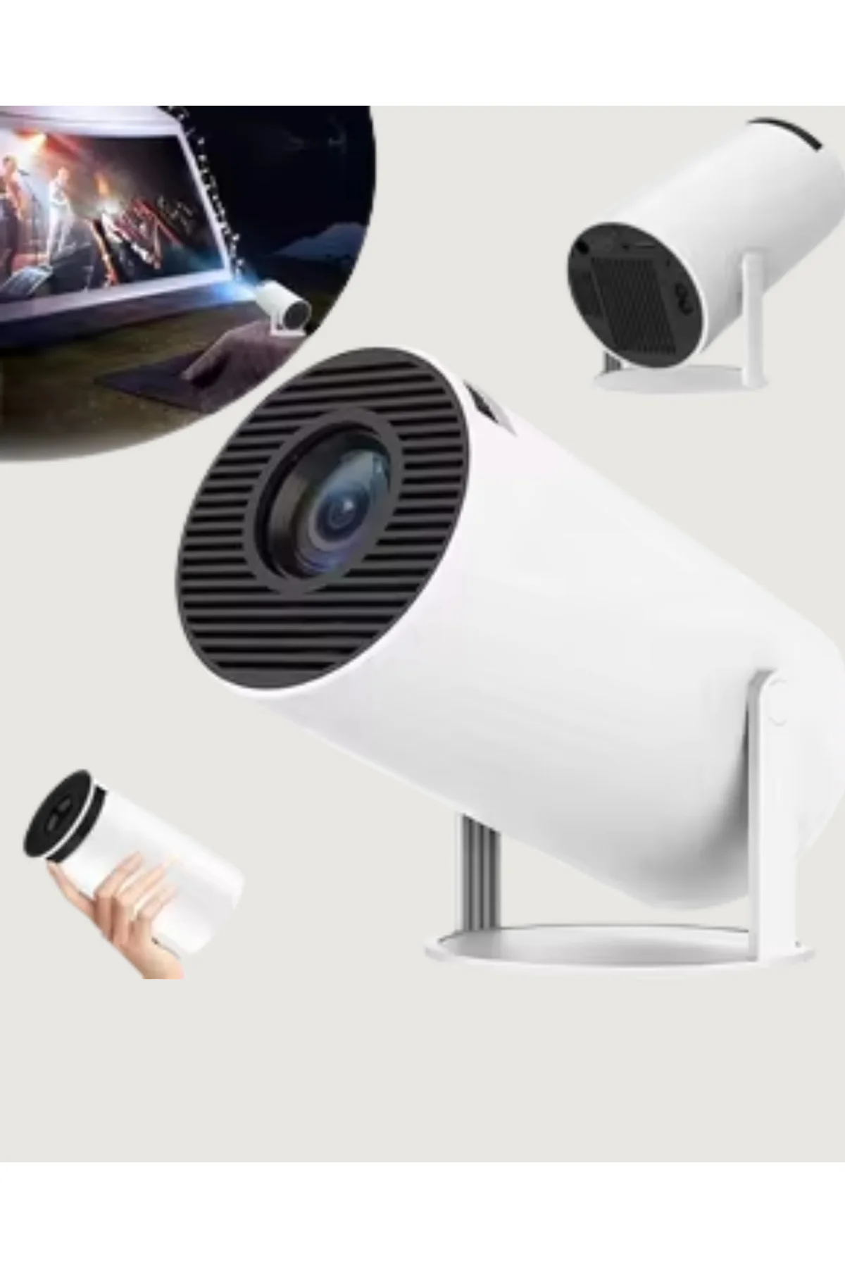 4K Uyumlu 130 İnç Full HD Projeksiyon Cihazı ve Kablosuz Aktarım 