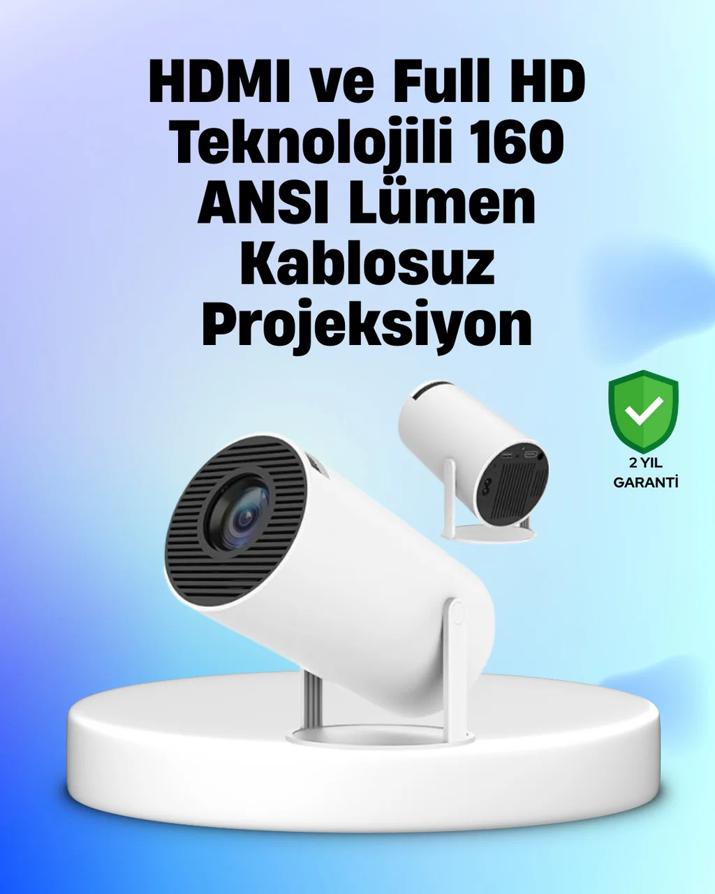 4k Uyumlu 130 İnç Full Hd Projeksiyon Cihazı Ve Kablosuz Aktarım