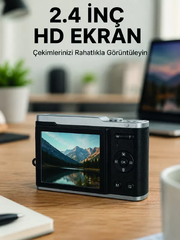 4K Video Kayıtlı 48 MP Dijital Fotoğraf Makinesi - Otomatik Odaklama Sistemi