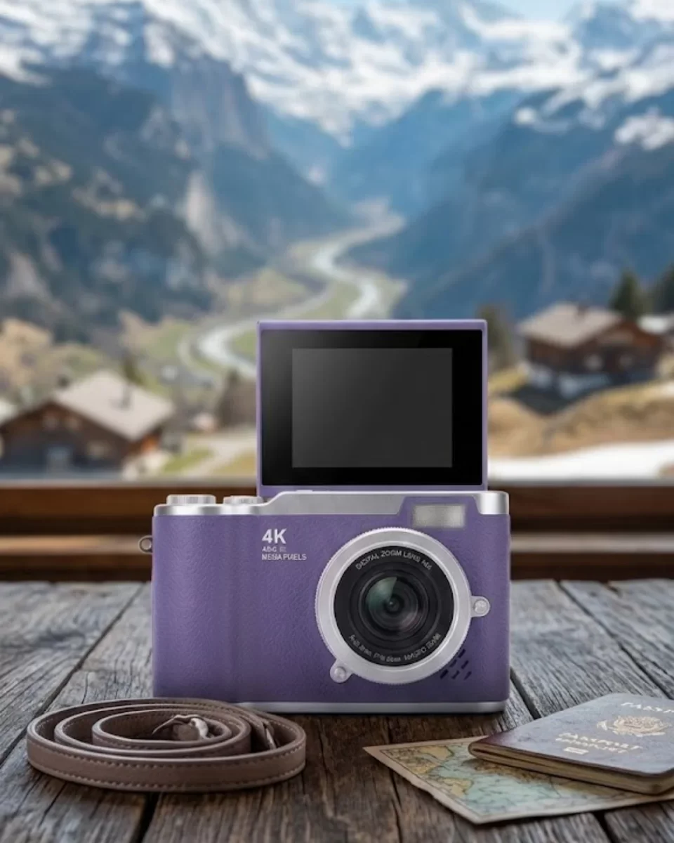4K Vlog Kamera: Otomatik Odaklı Flip Ekranlı & 48 MP | Profesyonel YouTube & Instagram İçin