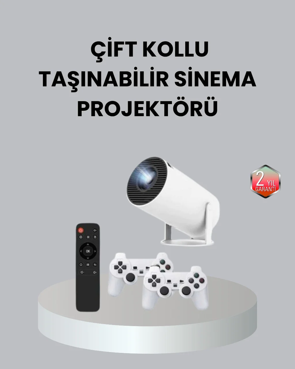 4k Wi-fi 6 Projeksiyon Cihazı 10.000+ Oyun Desteği, Kablosuz Bağlantı Ve Çoklu Giriş Portları - Lisinya