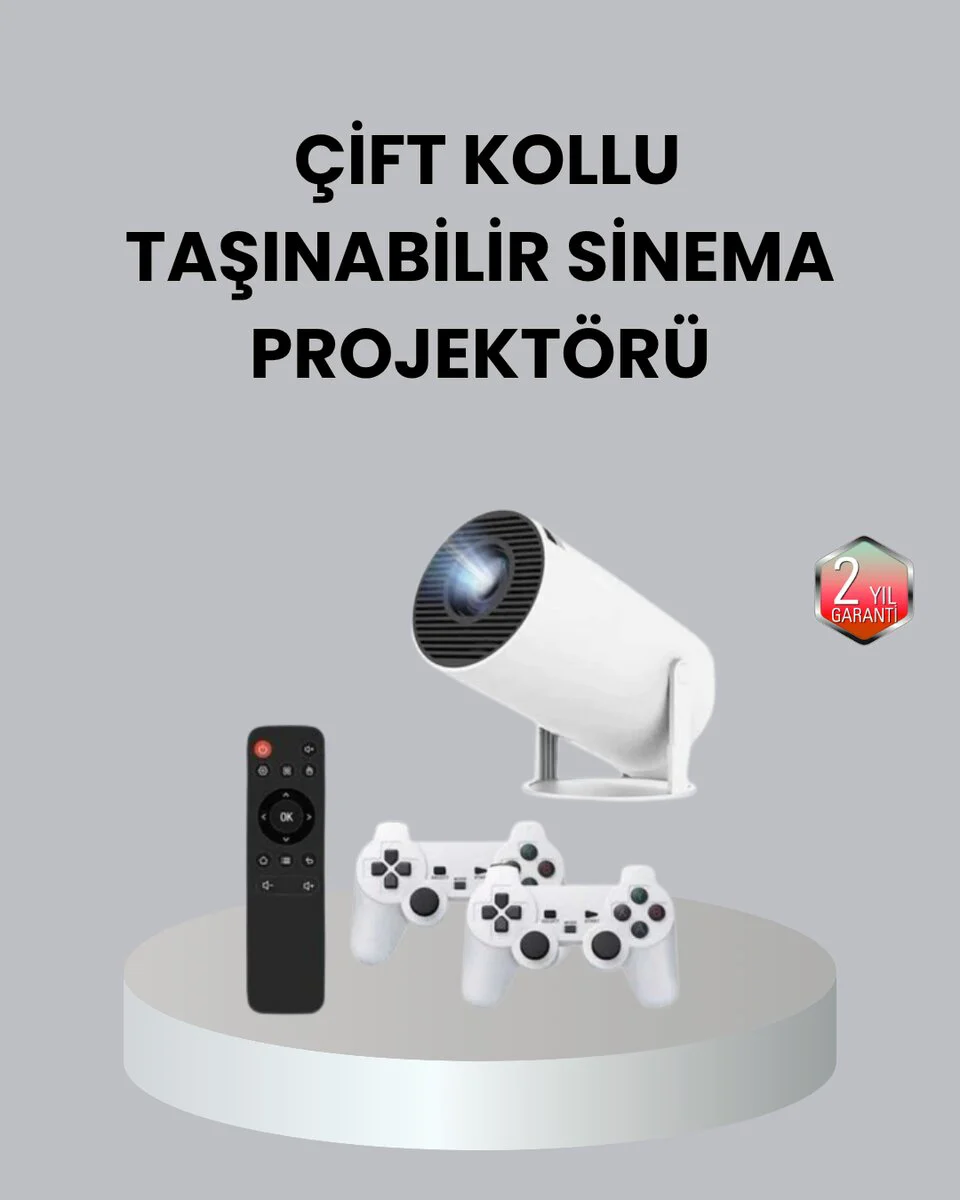 4K Wi-Fi 6 Projeksiyon Cihazı – 10.000+ Oyun Desteği Kablosuz Bağlantı ve Çoklu Giriş Portları