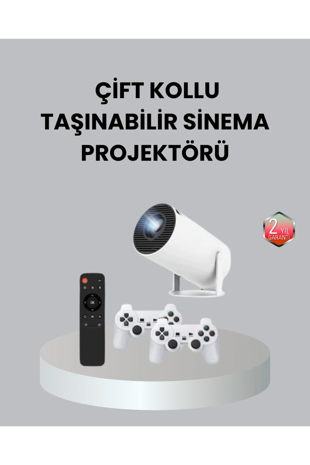 4K Wi-Fi 6 Projeksiyon Cihazı – 10.000+ Oyun Desteği, Kablosuz Ba