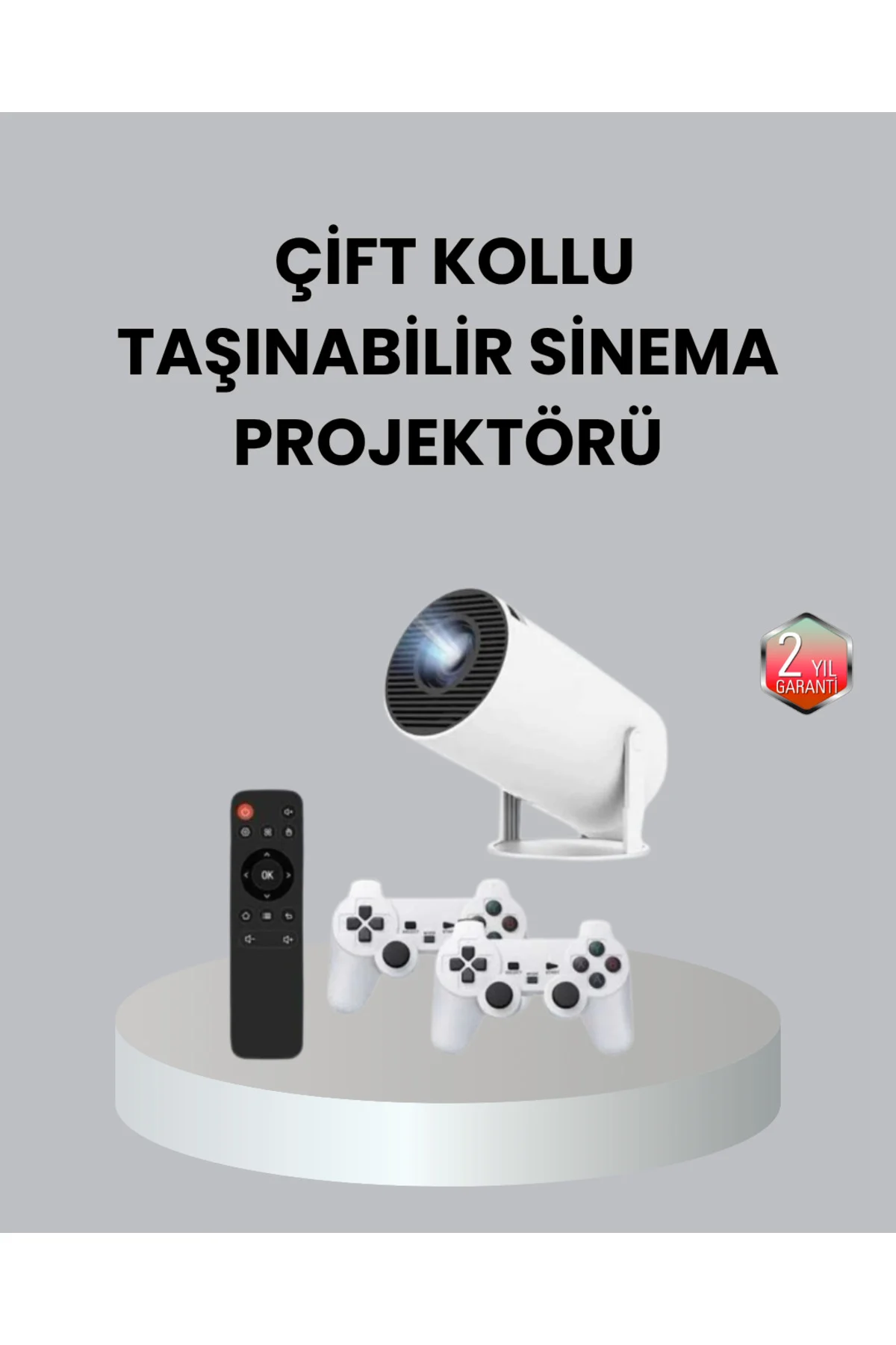4K Wi-Fi 6 Projeksiyon Cihazı – 10.000+ Oyun Desteği, Kablosuz Bağlantı ve Çoklu Giriş Portları