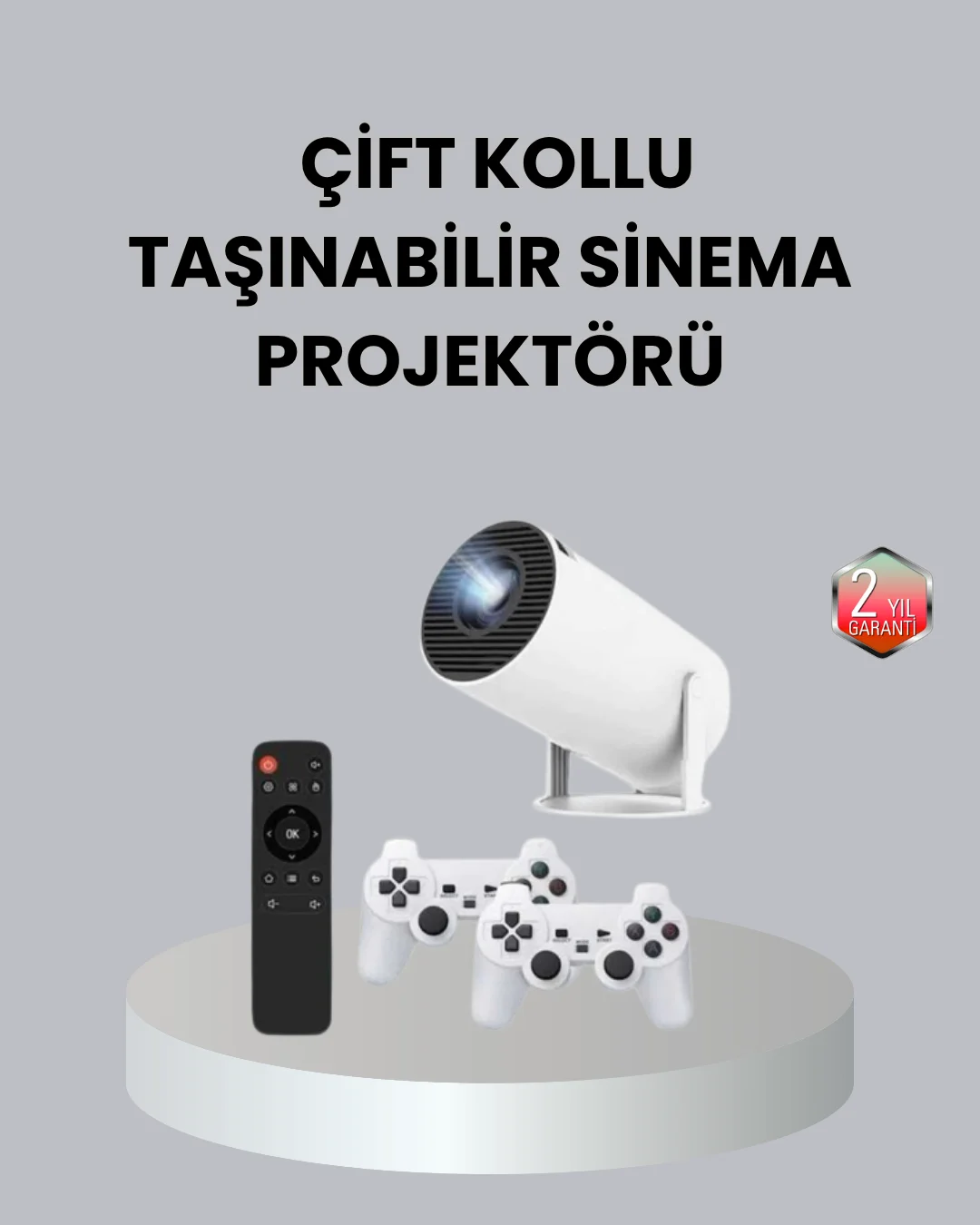 4K Wi-Fi 6 Projeksiyon Cihazı – 10.000+ Oyun Desteği, Kablosuz Ba