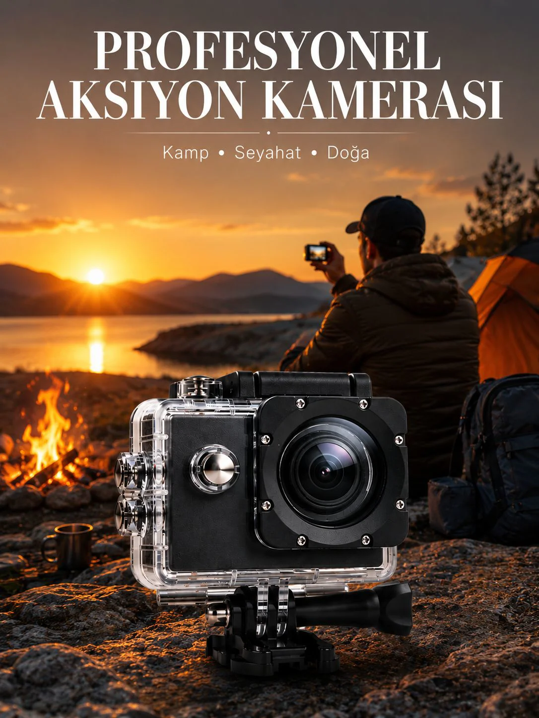 4K WiFi Aksiyon Kamerası Ultra HD Su Geçirmez Spor Kamerası 4K WiFi Aksiyon Kamerası Ultra HD Su Geçirmez Spor Kamerası