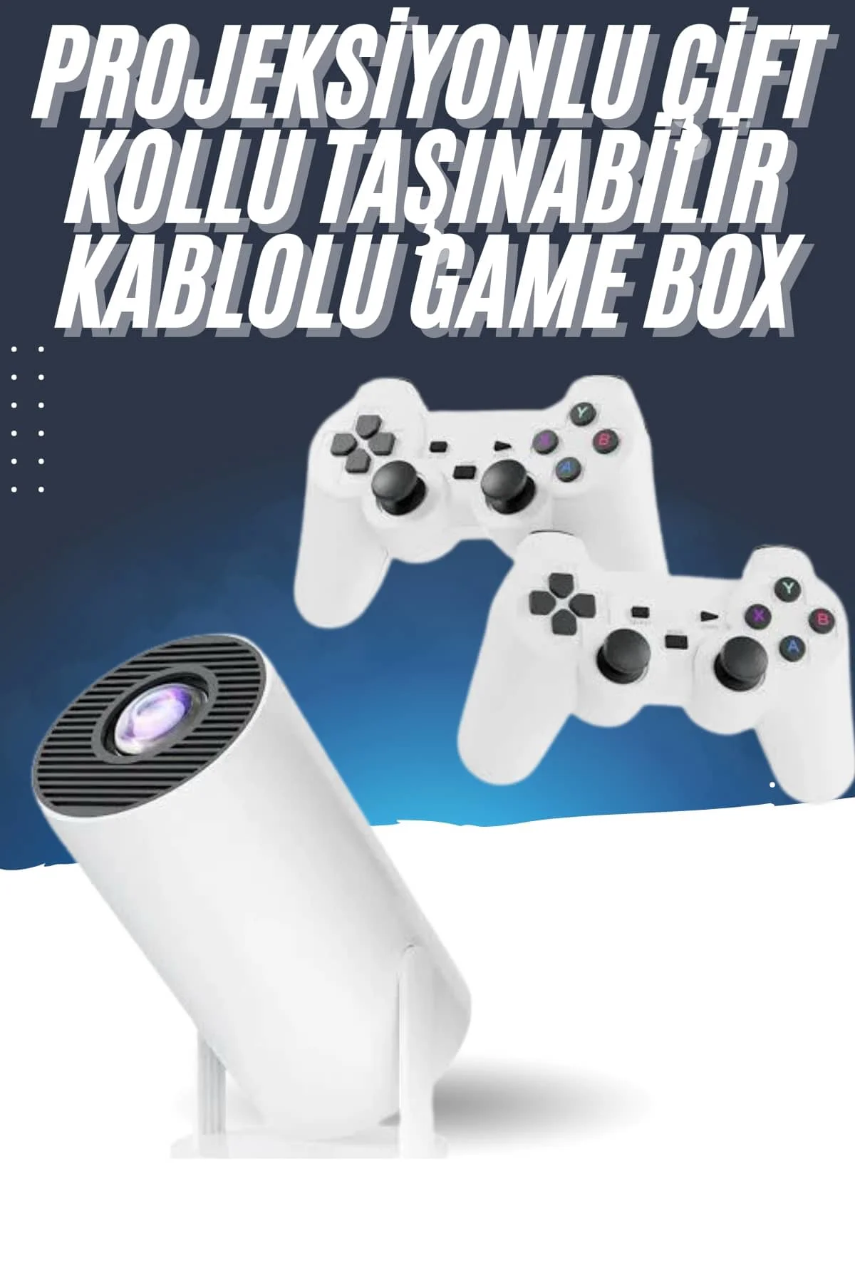 4K Wireless Çift Kollu Kumandalı Oyun Projeksiyonu Retro Video Oy