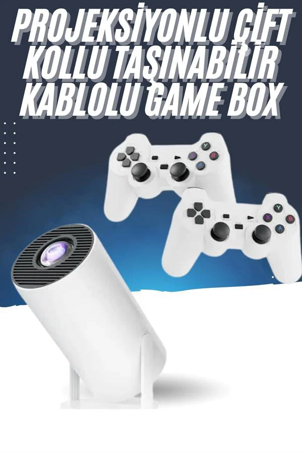 4K Wireless Çift Kollu Kumandalı Oyun Projeksiyonu Retro Video Oyunu Yeni Nesil