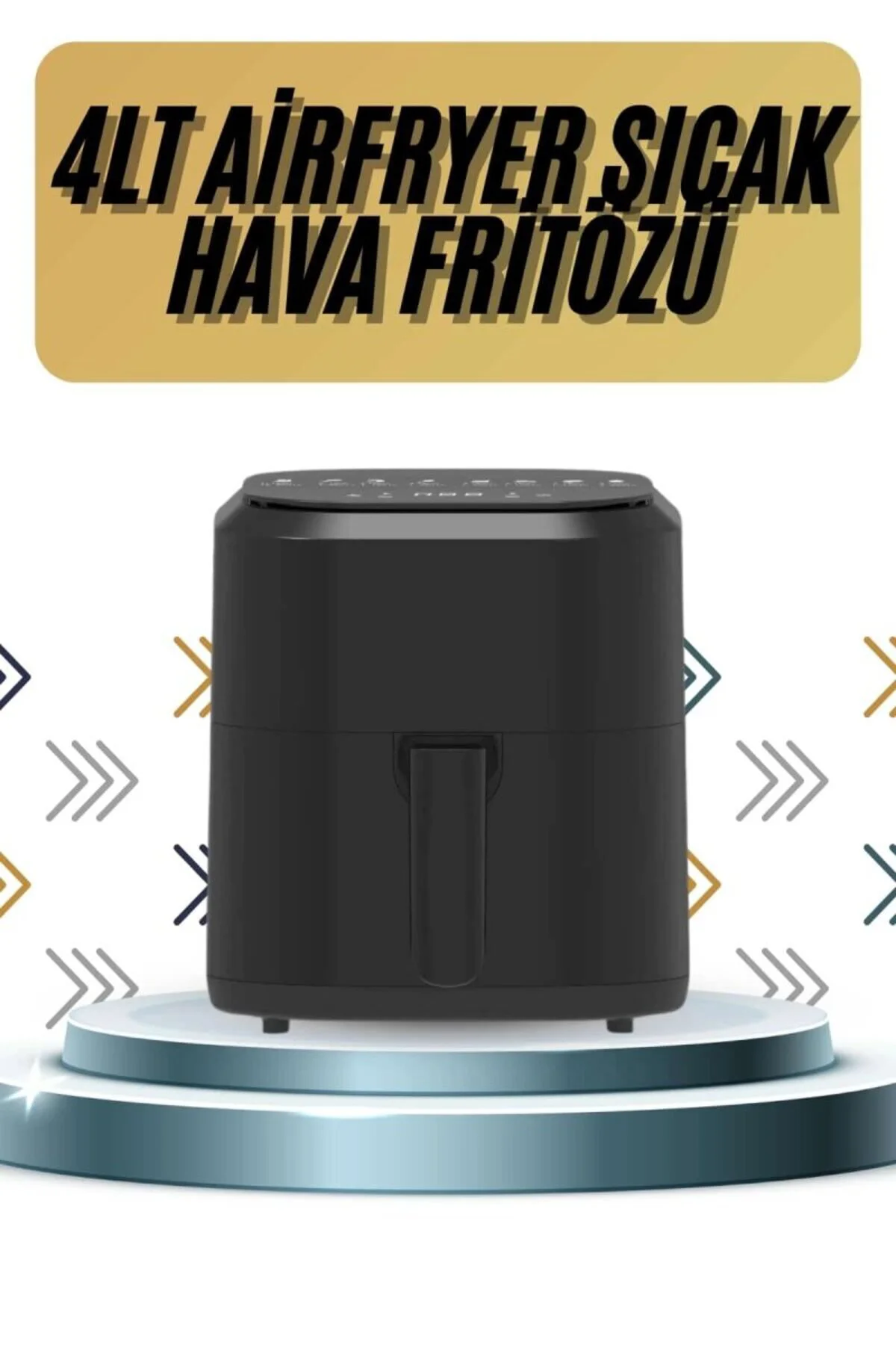 4l Airfryer Hazneli Hava Fritözü Yağsız Fritöz Taşınabilir Fırın 
