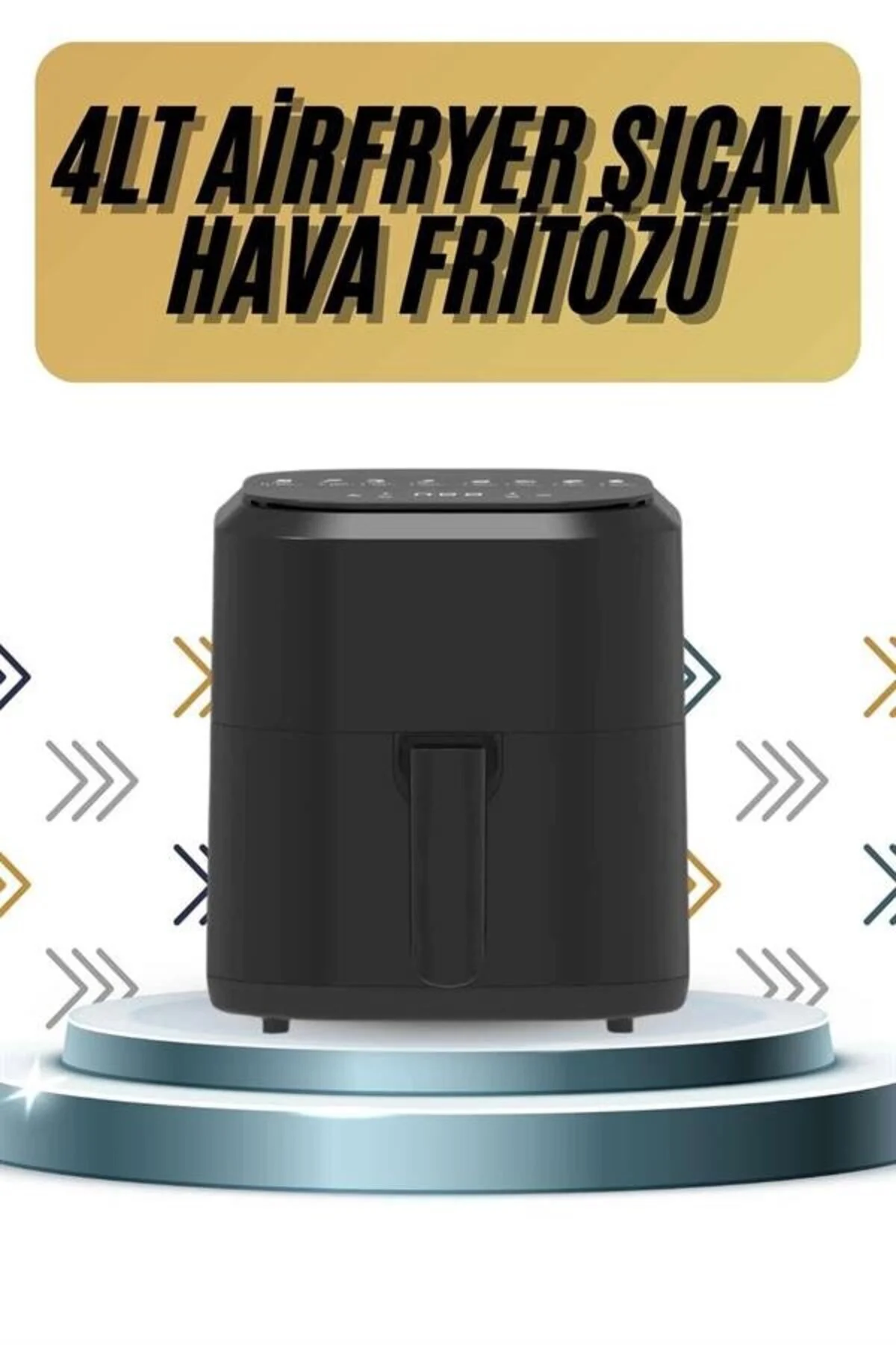 4l Airfryer Hazneli Hava Fritözü Yağsız Fritöz Taşınabilir Fırın 