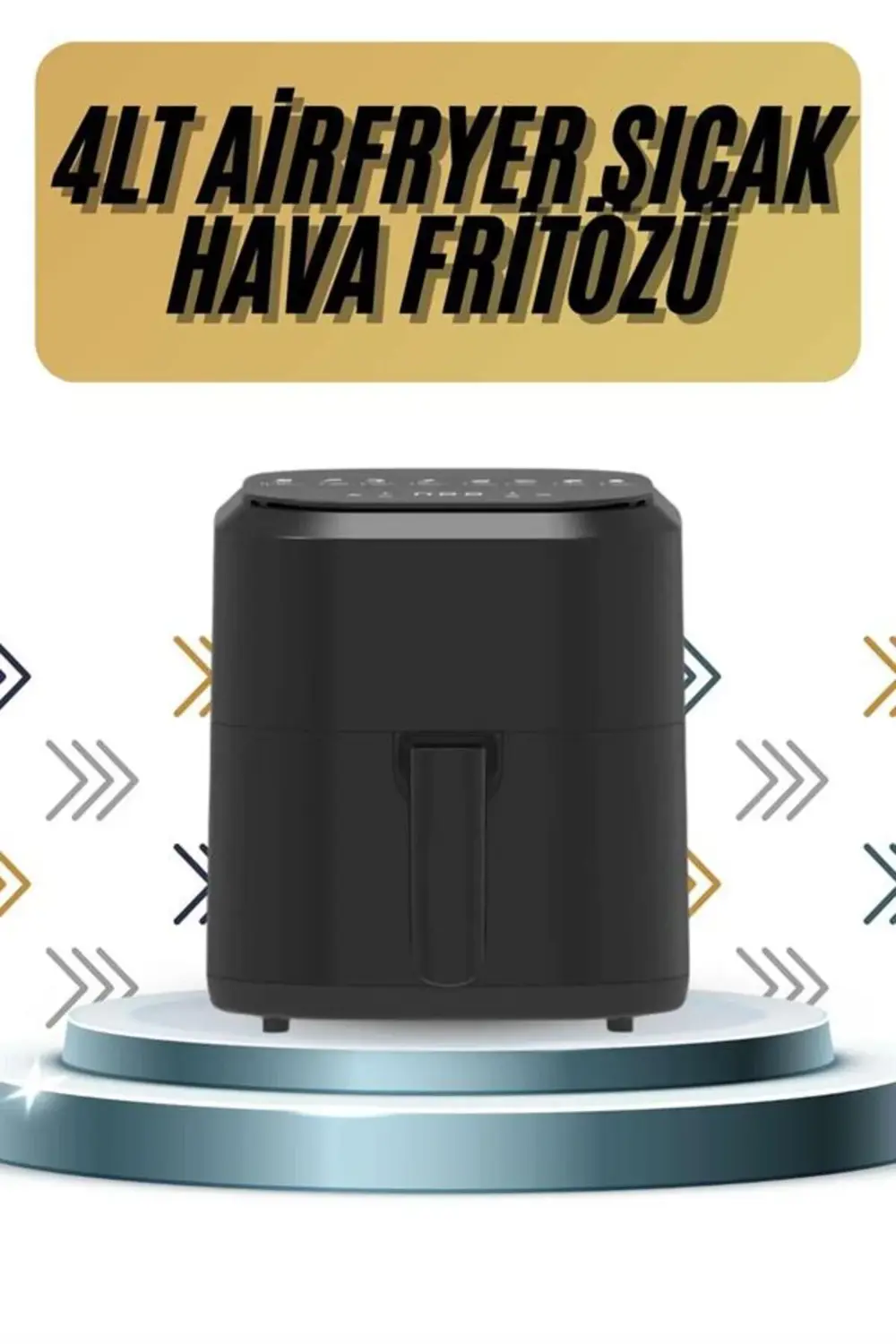 4L Airfryer Hazneli Hava Fritözü Yağsız Fritöz Taşınabilir Fırın