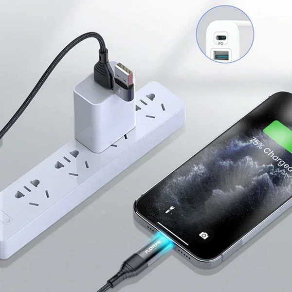4â€™lĂ¼ USB Type-C Lightning Ã‡oklu Ĺžarj Kablosu 60W 1M
