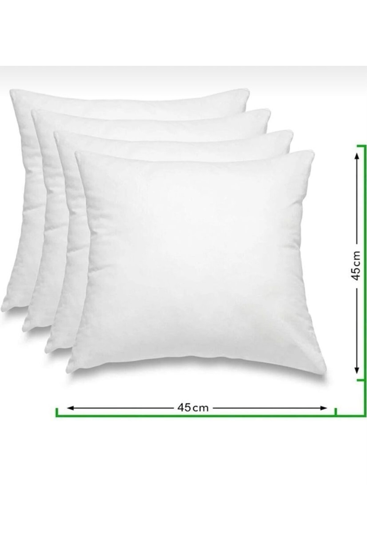 4'lü %100 Slikon Kırlent Iç Yastık Seti KILIF HEDİYELİ
