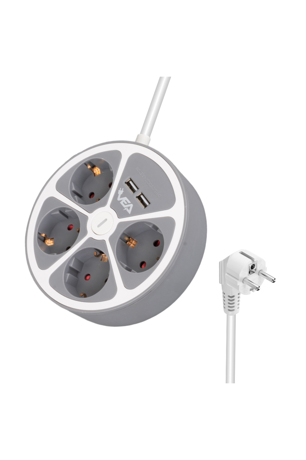 4LÜ 2 USBLİ ANAHTARLI 1.5 METRE GRUP PRİZ VE-G604YU (4928)