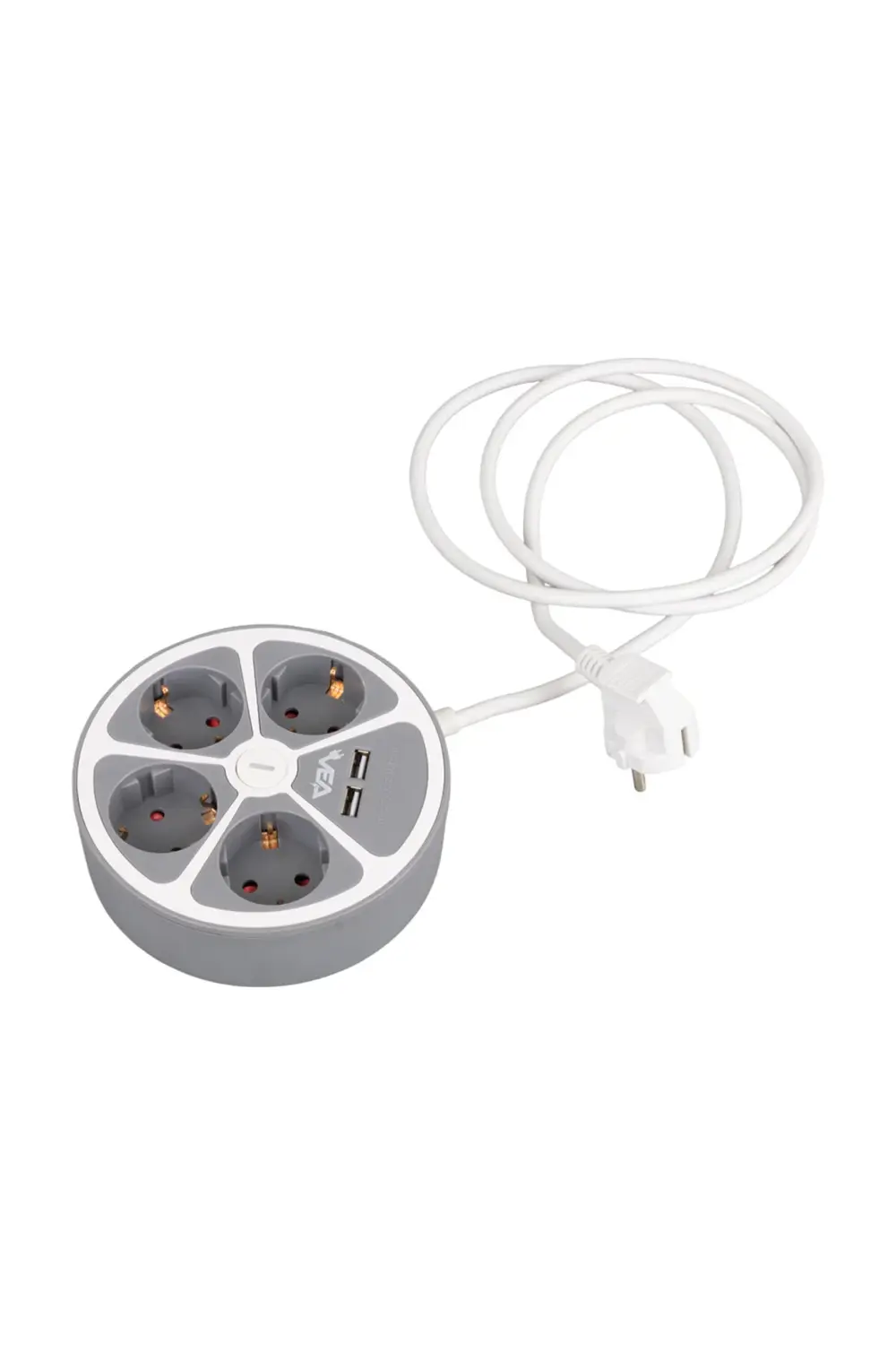 4LÜ 2 USBLİ ANAHTARLI 1.5 METRE GRUP PRİZ VE-G604YU (5258)