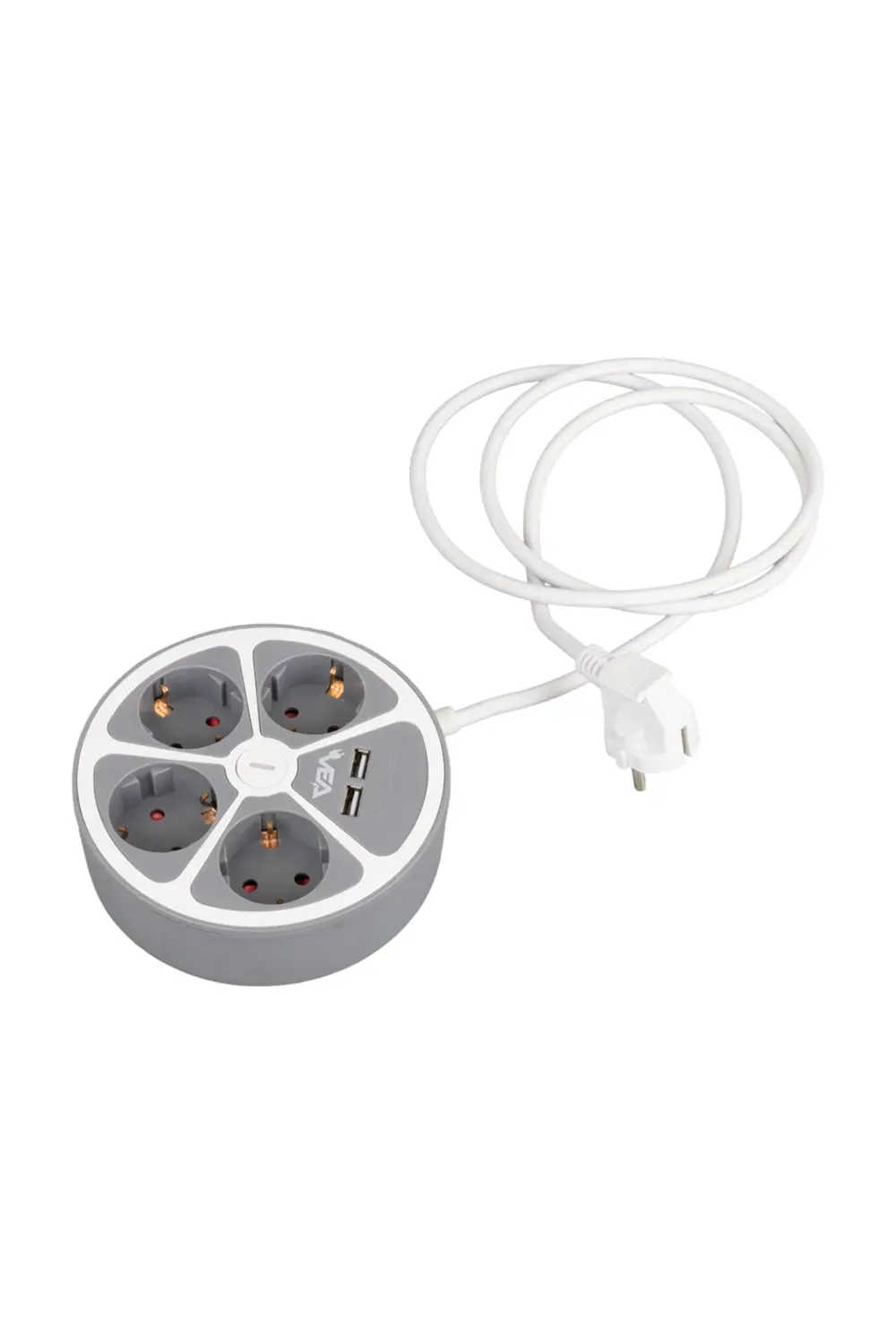 4LÜ 2 USBLİ ANAHTARLI 1.5 METRE GRUP PRİZ VE-G604YU (5273)