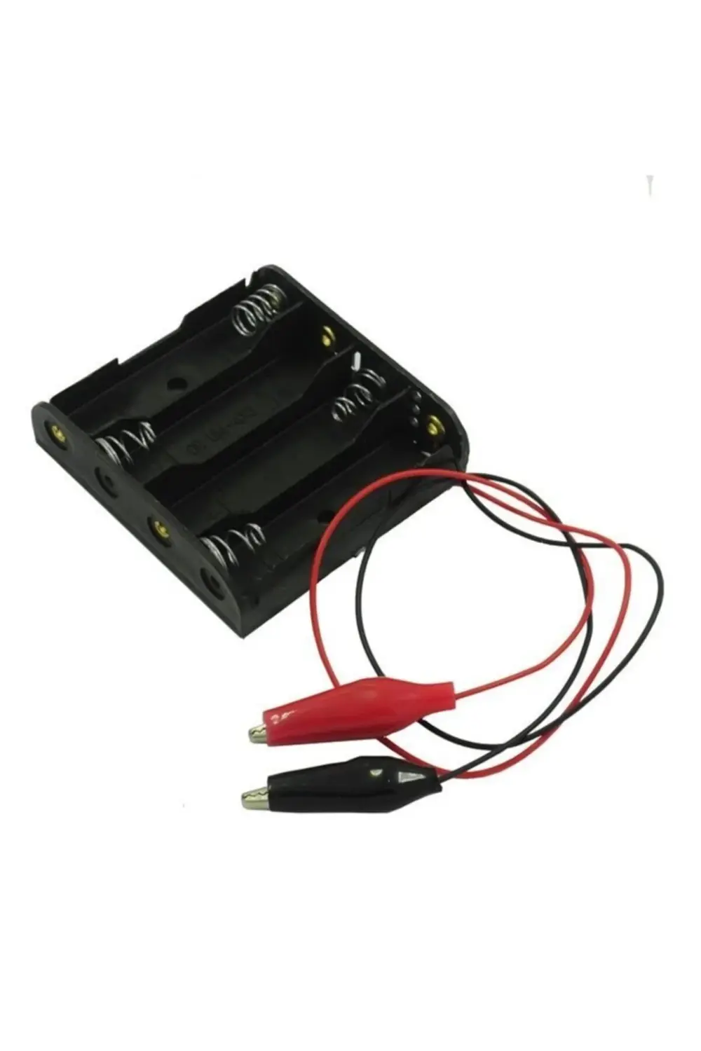 4'lü Aa Pil Yuvası - Krokodil Kablolu