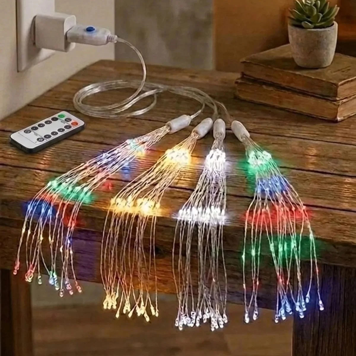 4’lü Açılır Led Işık Seti – 8 Farklı Işık Modlu, Kumandalı, Usb Kablolu Renkli Dekoratif Fiber Led Lamba Bx40 4’lü Açılır Led Işık Seti – 8 Farklı Işık Modlu, Kumandalı, Usb Kablolu Renkli Dekoratif Fiber Led Lamba Bx40