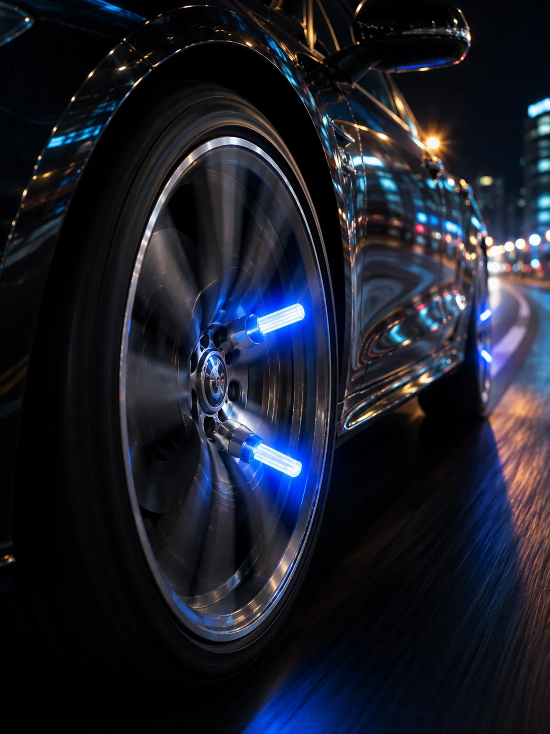 4'lü Araç Sibop LED Işığı Otomatik Açılan Lastik Işığı Seti