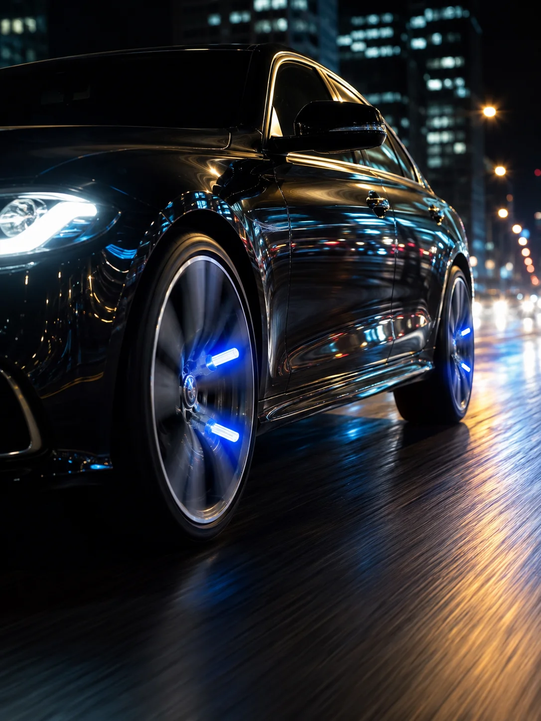 4'lü Araç Sibop LED Işığı Otomatik Açılan Lastik Işığı Seti