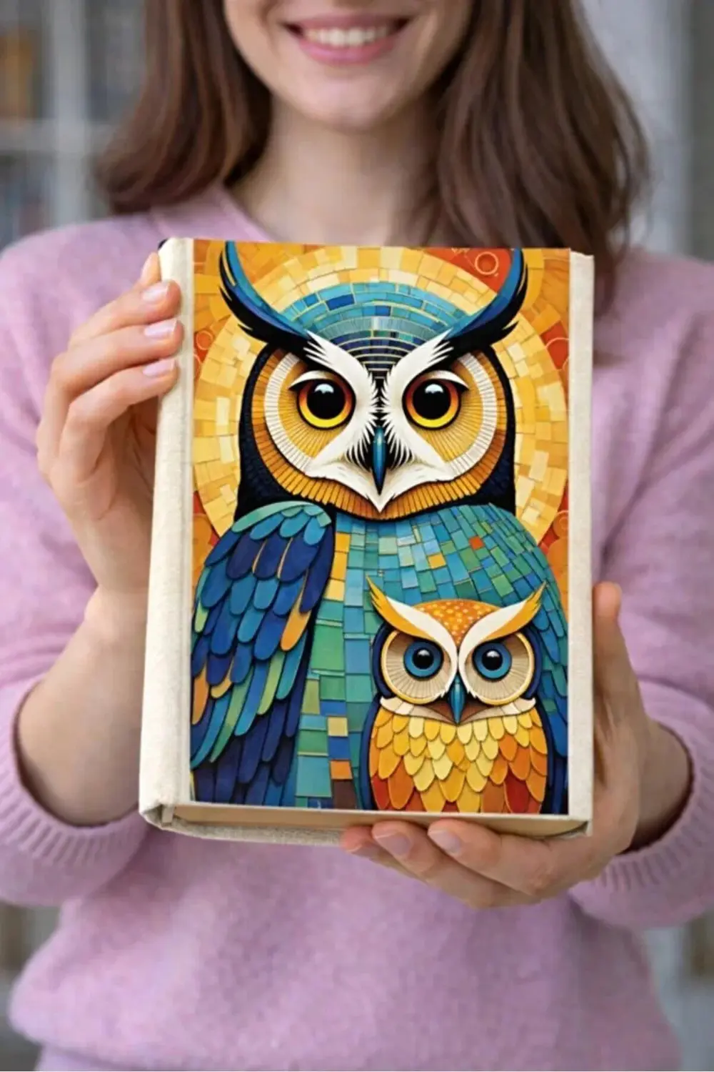 4'lü Baykuş Serisi Bez Defter Kitap Koruyucu Ayraç