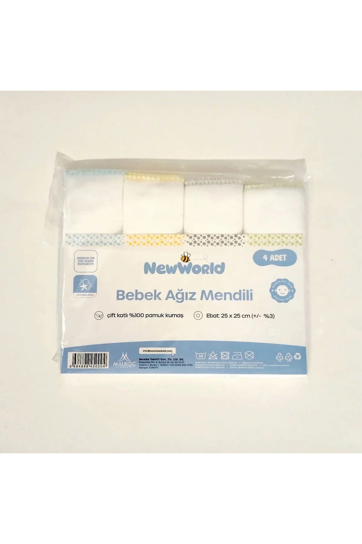 4'lü Bebek Ağız Mendili