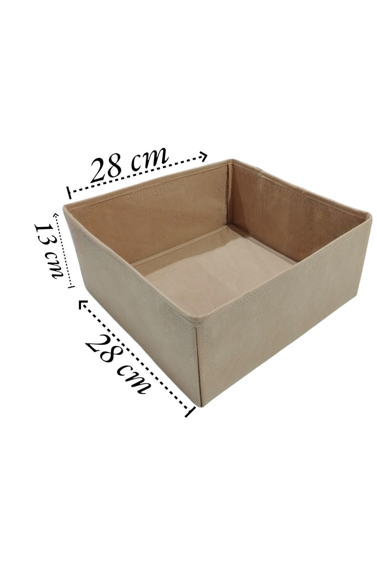 4'lü Bej Çekmece Içi Düzenleyici Organizer Set - Çok Amaçlı Dolap
