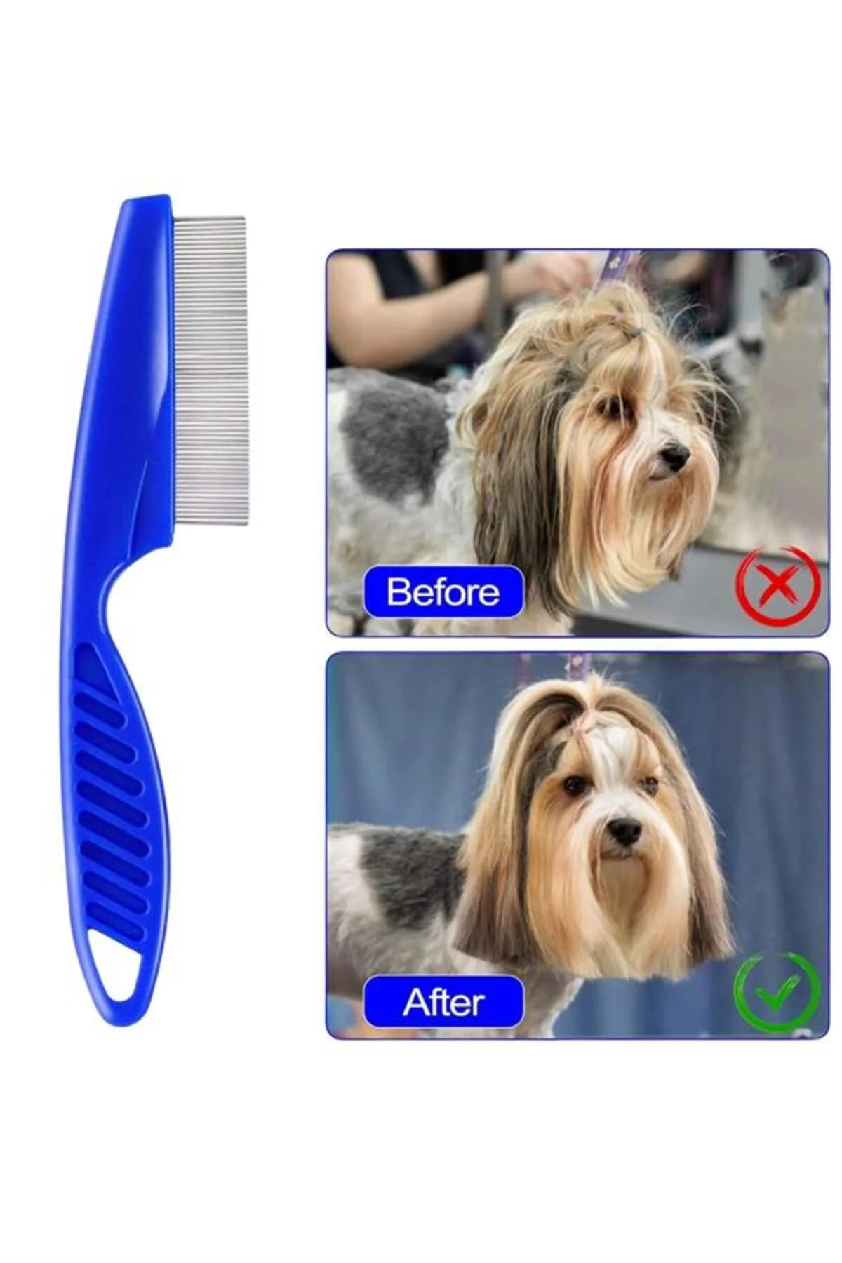4'lü Bit Evcil Hayvan Tarak Seti Kedi Köpek Bit Tarak Seti Pire T