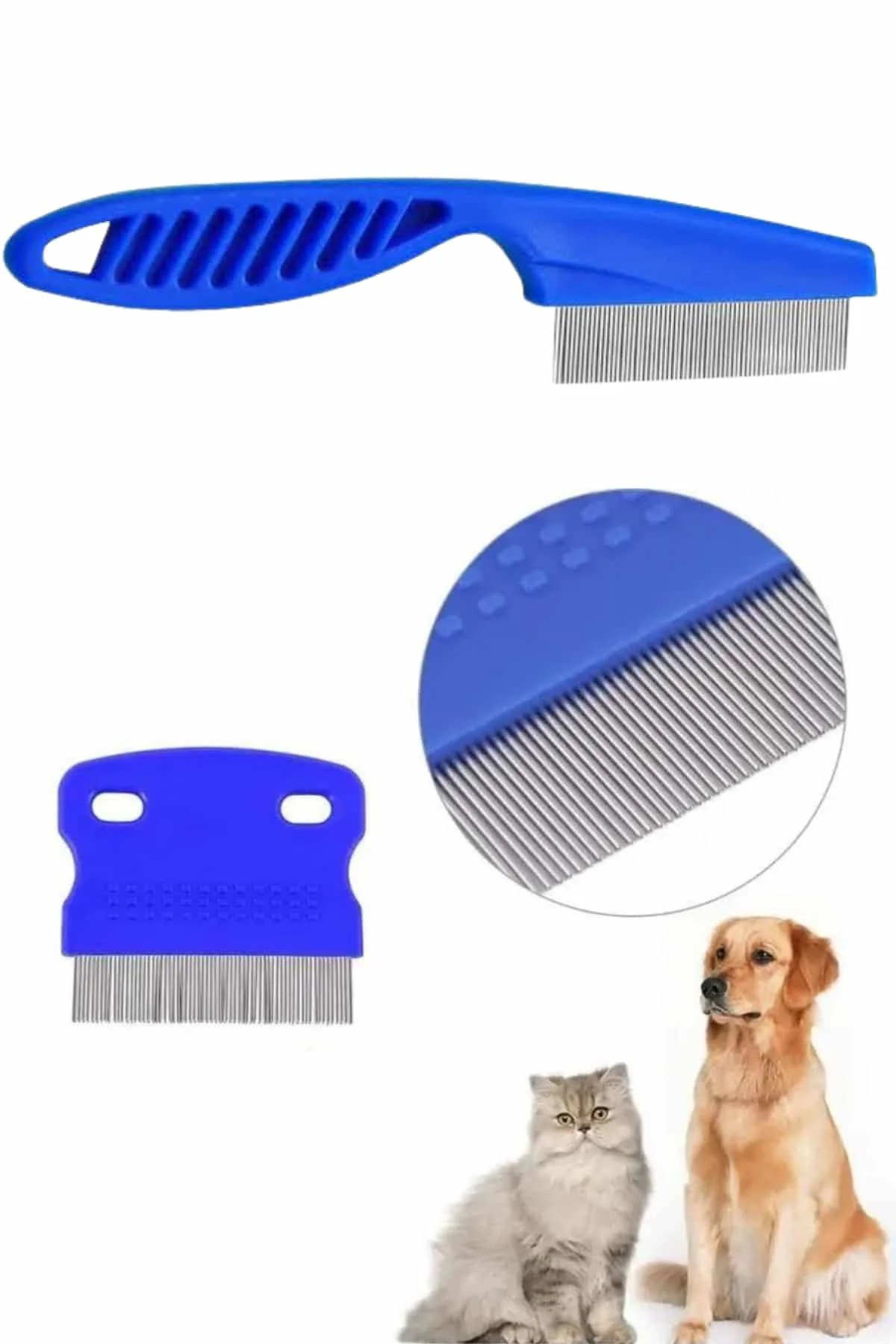 4'lü Bit Evcil Hayvan Tarak Seti Kedi Köpek Bit Tarak Seti Pire T
