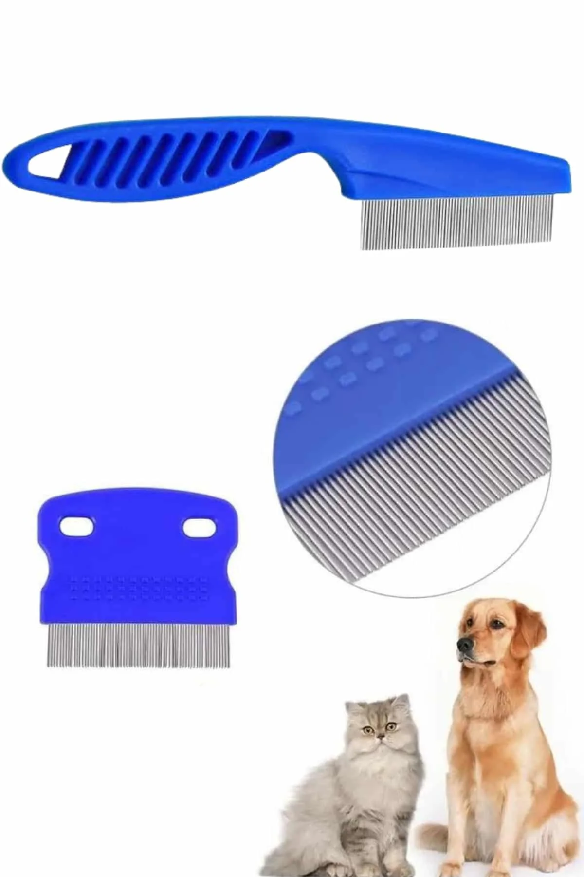 4'lü Bit Evcil Hayvan Tarak Seti Kedi Köpek Bit Tarak Seti Pire T