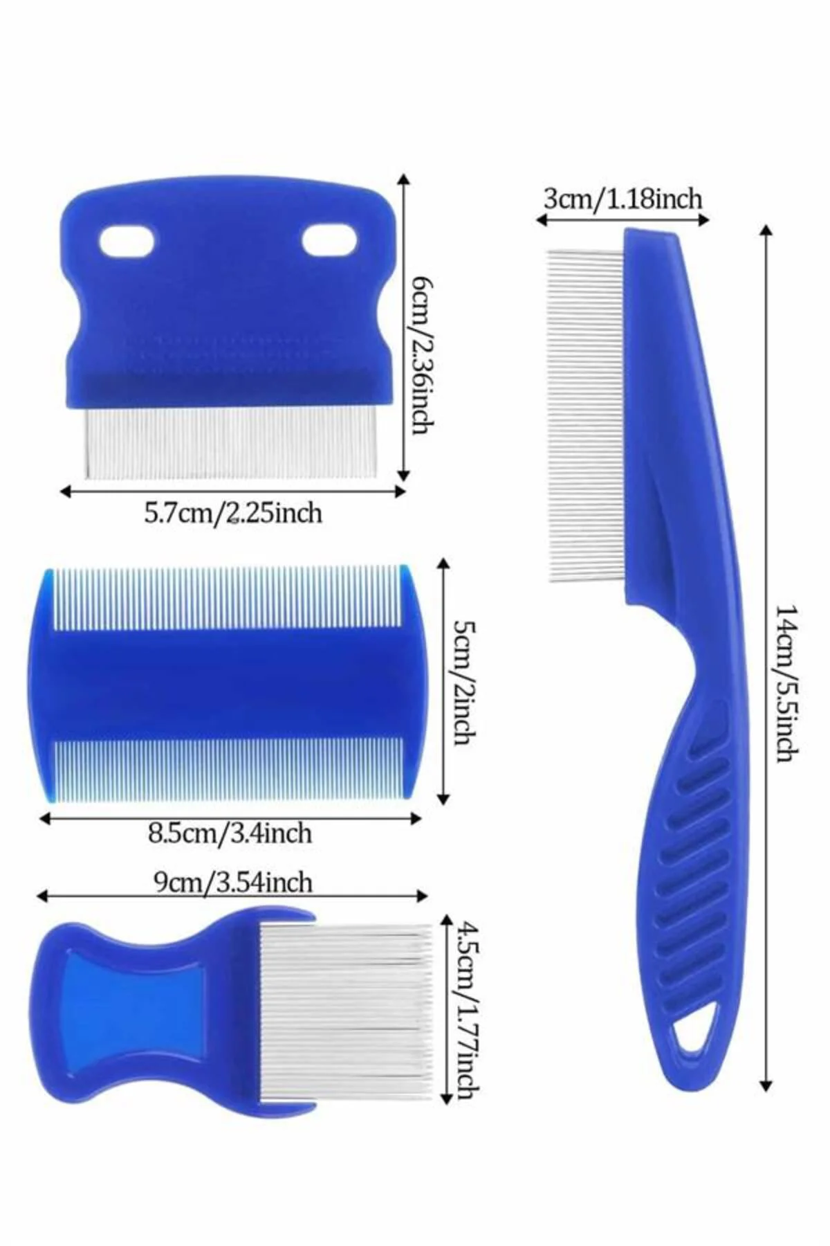 4'lü Bit Pire Tarağı Set Kedi Köpek Evcil Hayvan Tüy Toplayıcı Ma