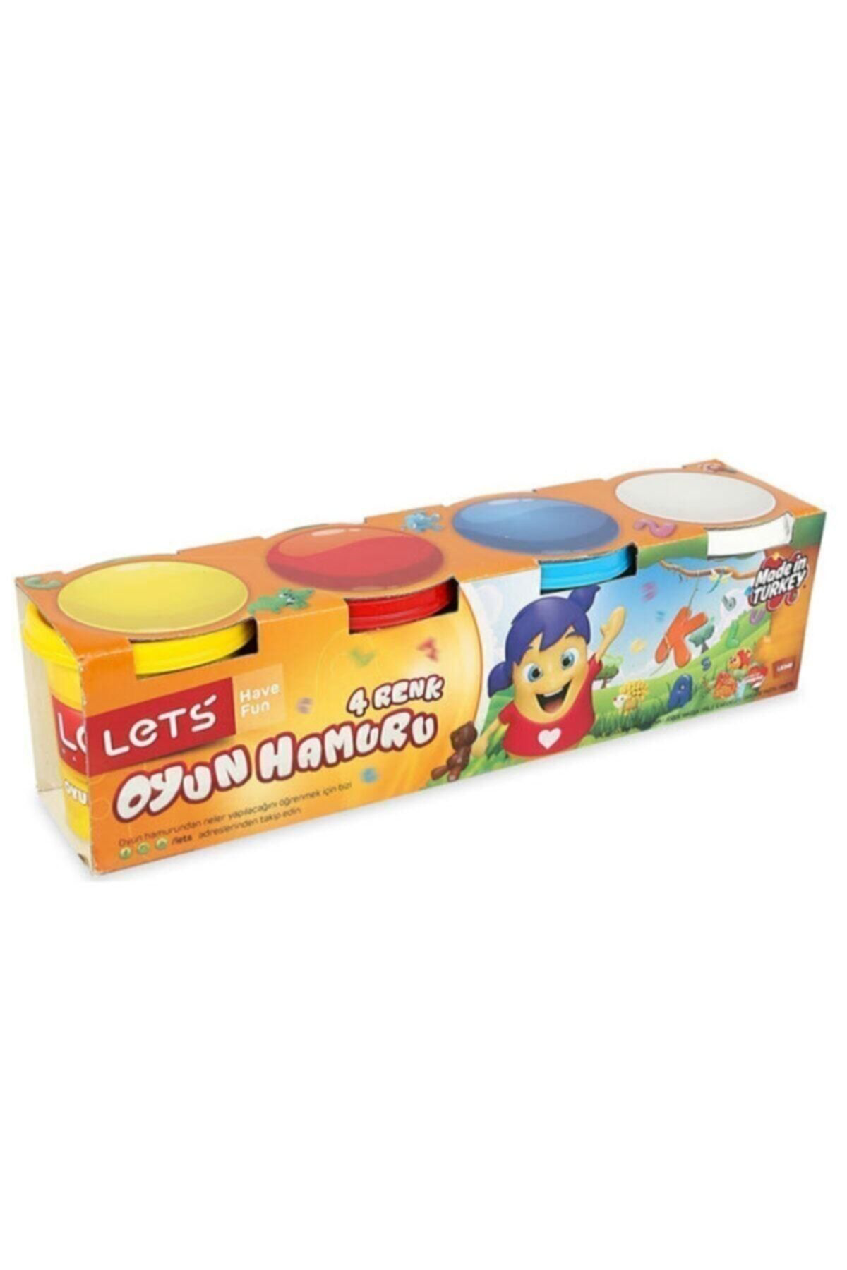 Lets 4'Lü Büyük Boy Oyun Hamuru 4 Renk
