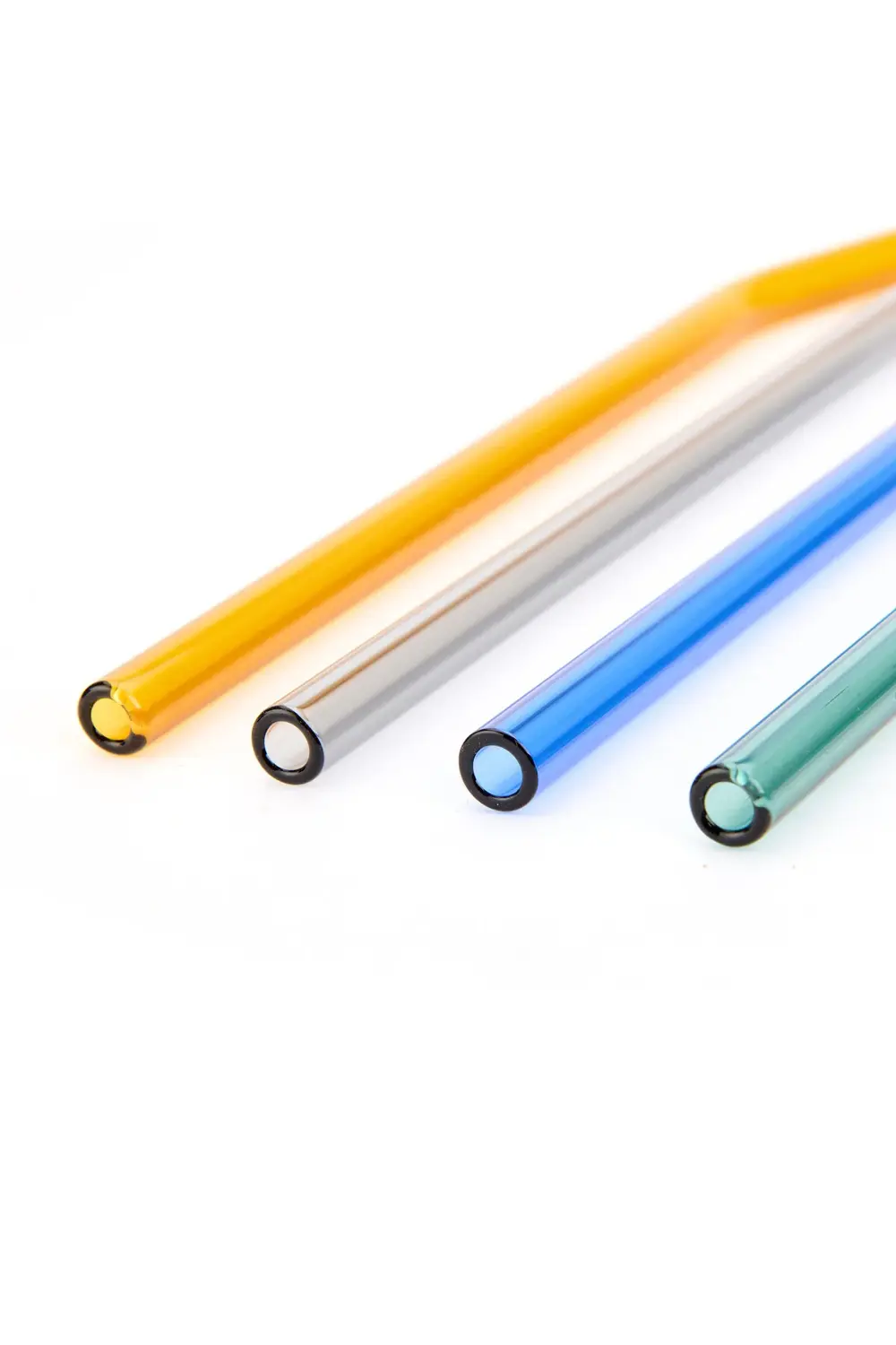 4'lü Cam Pipet - Renkli - 20 cm
