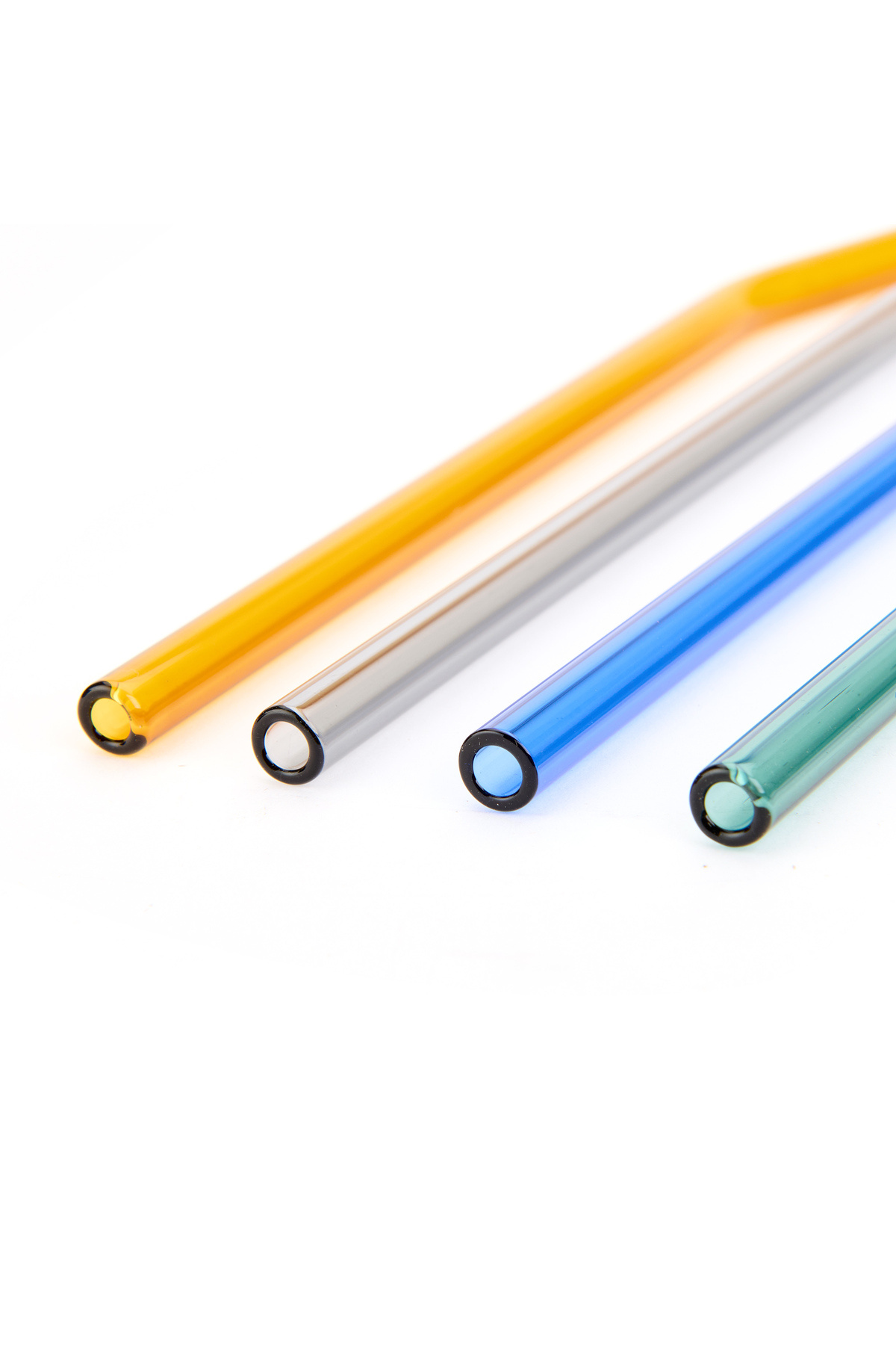4'lü Cam Pipet - Renkli - 20 cm