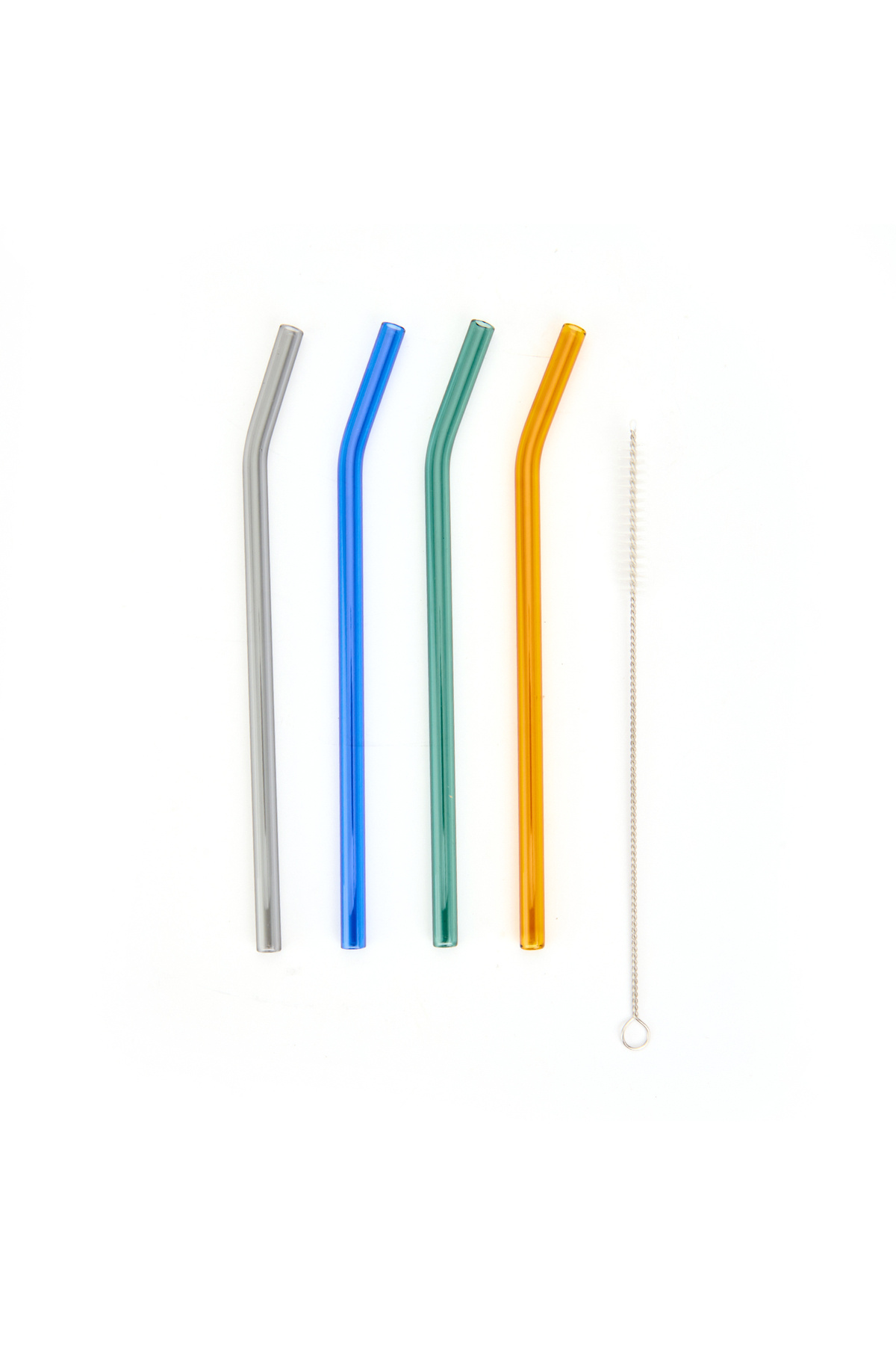 4'lü Cam Pipet - Renkli - 20 cm