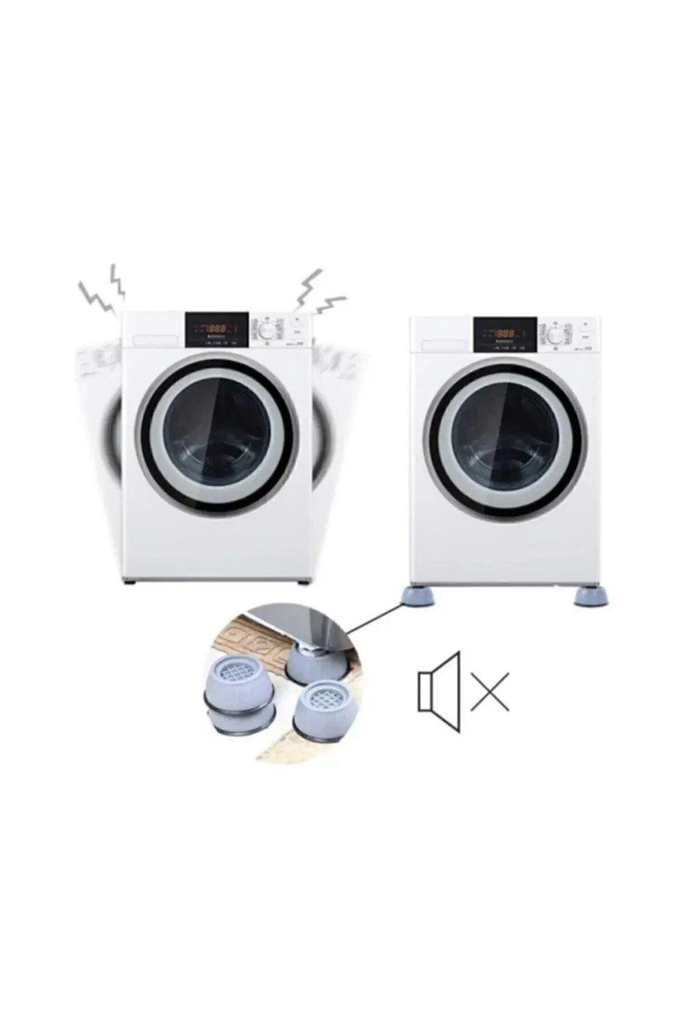 4'lü Çamaşır Makinesi Titreşim Engelleyici Stoper (10cm X 4cm)