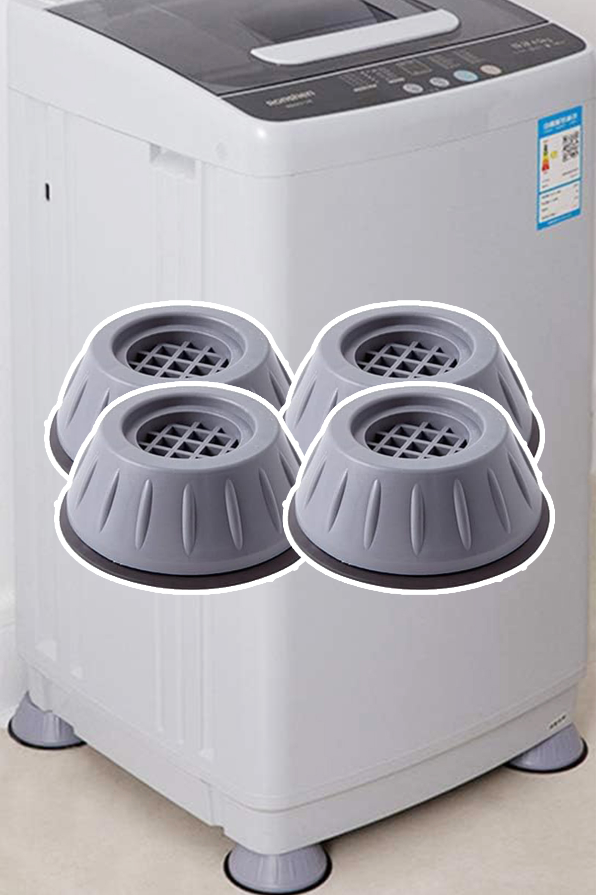 4lü Çamaşır Makinesi Altlığı Titreşim Sarsıntı Önleyici Kaydırmaz