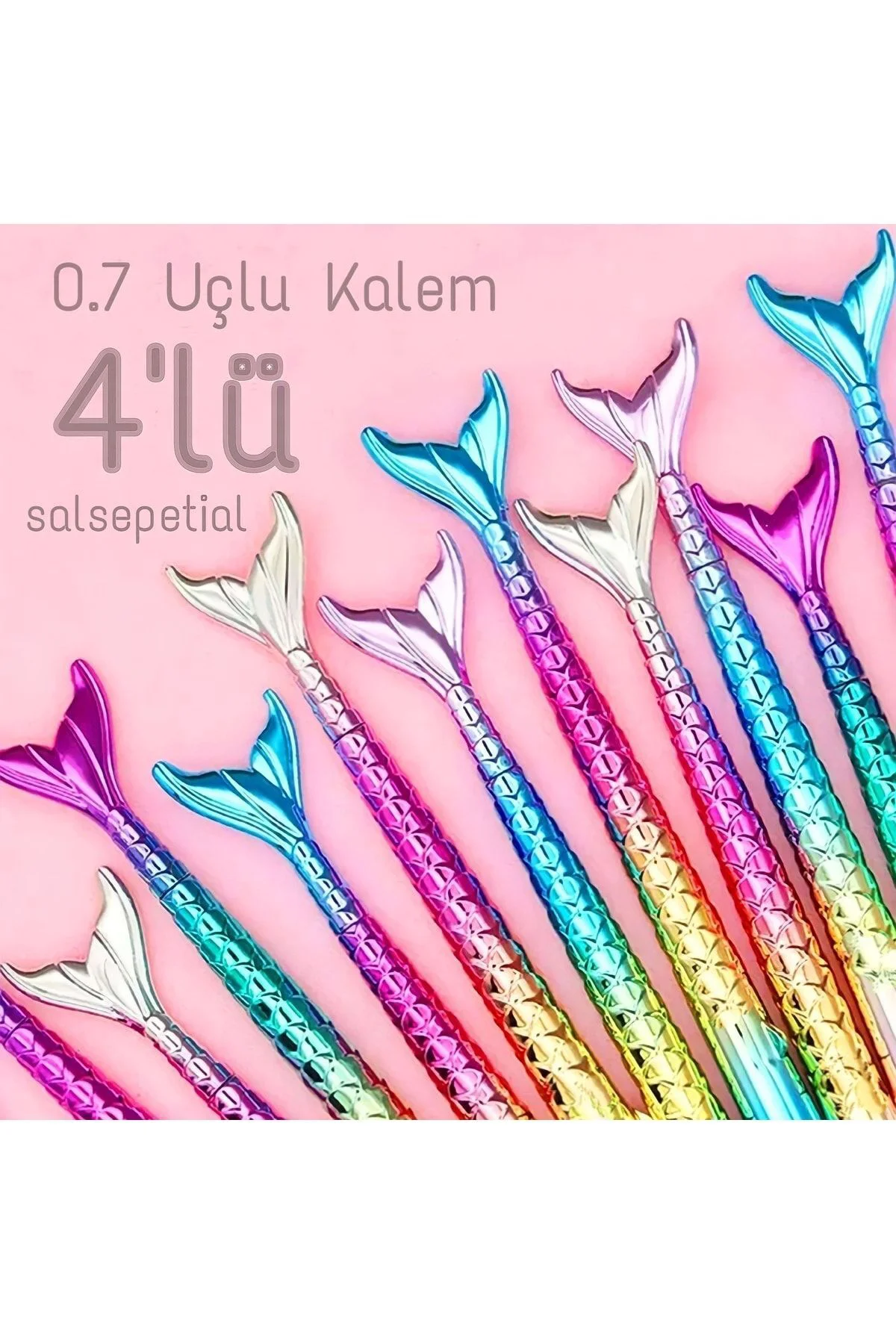 4'lü Deniz Kızı Figürlü 0.7 Uçlu Versatil Kalem