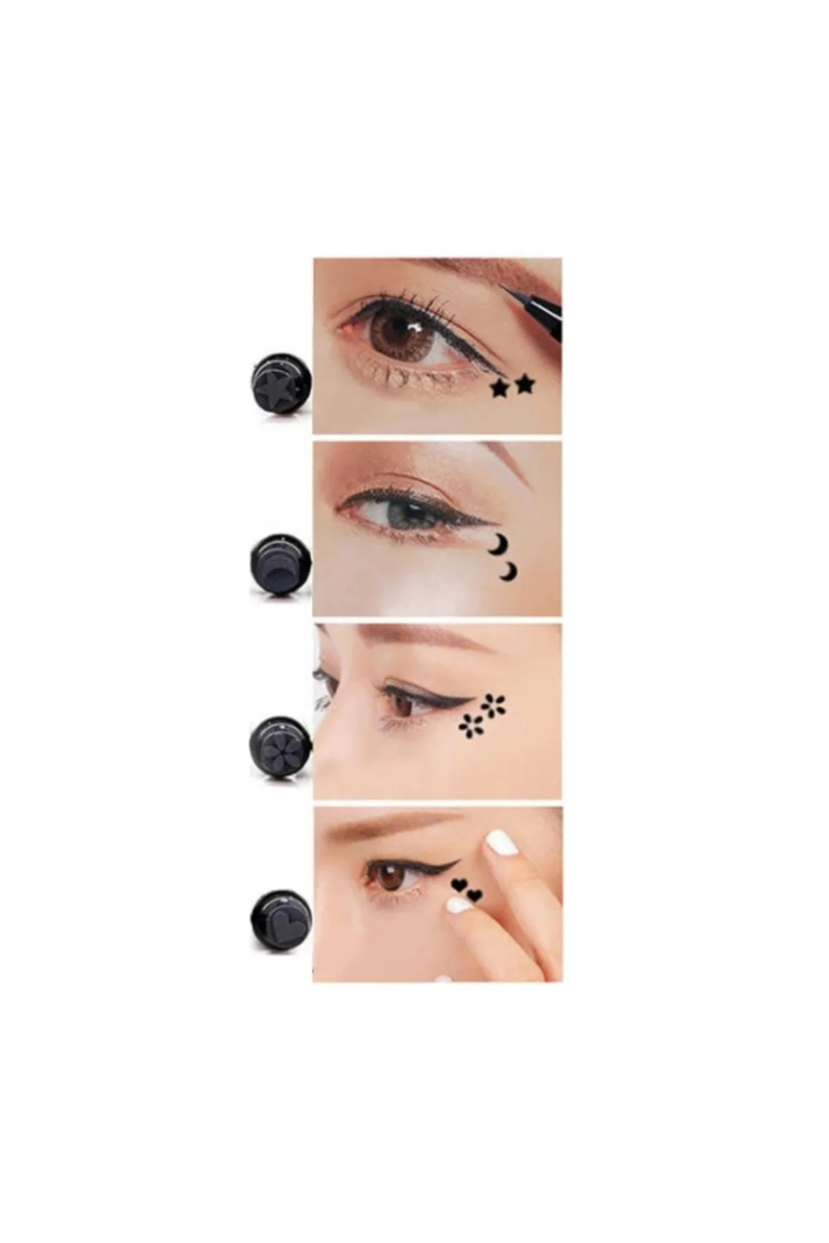 4'lü Desenli Çift Taraflı Eyeliner Seti